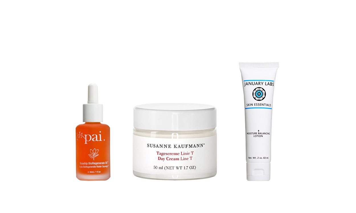 ОДНО ИЗ ЛУЧШИХ НА БЬЮТИ-РЫНКЕ МАСЕЛ ШИПОВНИКА – У PAI, CULTBEAUTY.CO.UK, 24 ФУНТА ; ДНЕВНОЙ КРЕМ АВСТРИЙСКОЙ СПА-МАРКИ SUSANNE KAUFMANN – СРЕДСТВО, ЗА КОТОРЫМ ЧАСТО ПРИХОДИТСЯ СТОЯТЬ В ЛИСТЕ ОЖИДАНИЯ, CULTBEAUTY.CO.UK, 48 ФУНТОВ ; ЛЕГКИЙ УВЛАЖНЯЮЩИЙ КРЕМ JANUARY LABS, CULTBEAUTY.CO.UK, 21 ФУНТ .