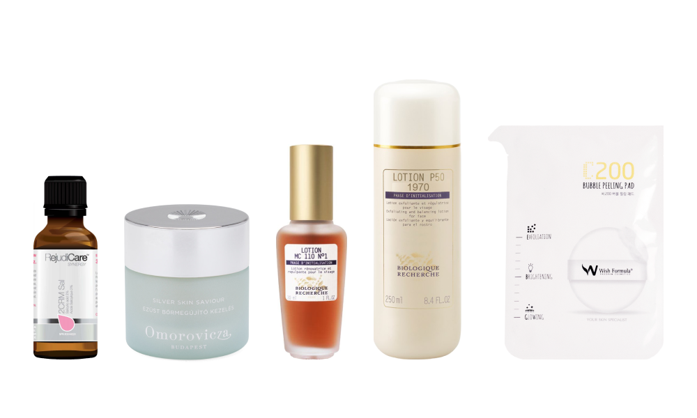СЫВОРОТКА С BHA И ВИТАМИНОМ С REJUDICARE 2CRM SAL, S KINGURU.RU, 3990 РУБ ; МАСКА OMOROVICZA SILVER SKIN SAVIOUR, CULTBEUATY.CO.UK, 65 ФУНТОВ ; ЛОСЬОН BIOLOGIQUE RECHERCHE MC 110, ЦЕНА ОКОЛО $110, СПРАШИВАЙТЕ В САЛОНЕ BEAUTY ZONE И У ДРУГИХ ПАРТНЕРОВ БРЕНДА; ЛОСЬОН Р50 1970, SHOPRESCUESPA.COM, ОТ $26; ПИЛИНГ WISH FORMULA, WISHFORMULA.COM.UA, 129 ГРН.