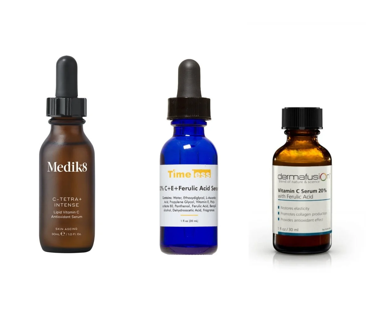 СЫВОРОТКИ С ВИТАМИНОМ С, КОТОРЫЕ ПОМОГАЮТ СУЗИТЬ ПОРЫ: MEDIK8 C TETRA INTENSE, SKINLIST.PRO, 2666 ГРН . TIMELESS 20% C+E+FERULIC ACID, FOAMSTORE.RU, 2290 РУБ . СЫВОРОТКА С ВИТ С И ФЕРУЛОВОЙ КИСЛОТОЙ DERMAFUSION, $39