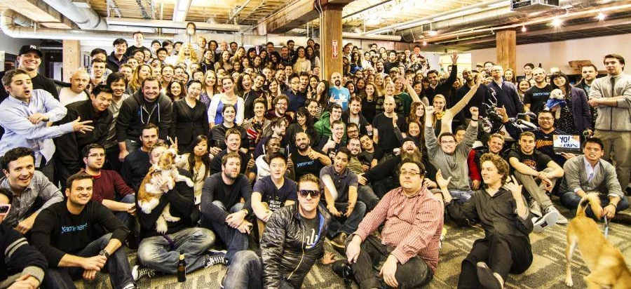 San Francisco Yammer Team after acquisition announcement
