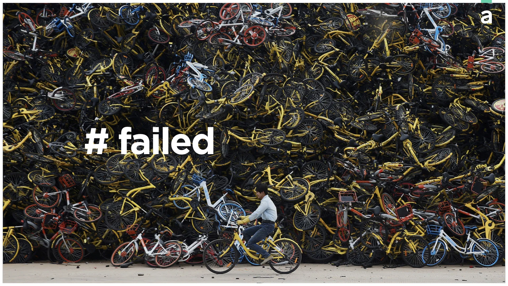 Bike-sharing fail in China. Image source: Reuters.