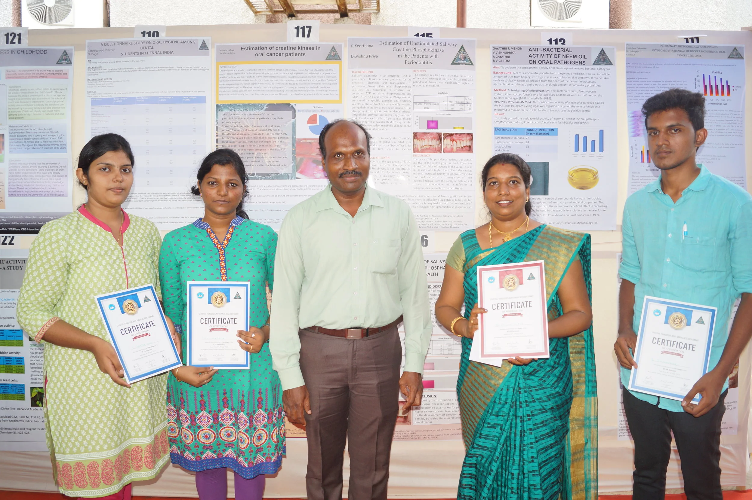 At STAR SUMMIT 2016, Chief guest and Peer reviewing students receiving certificates