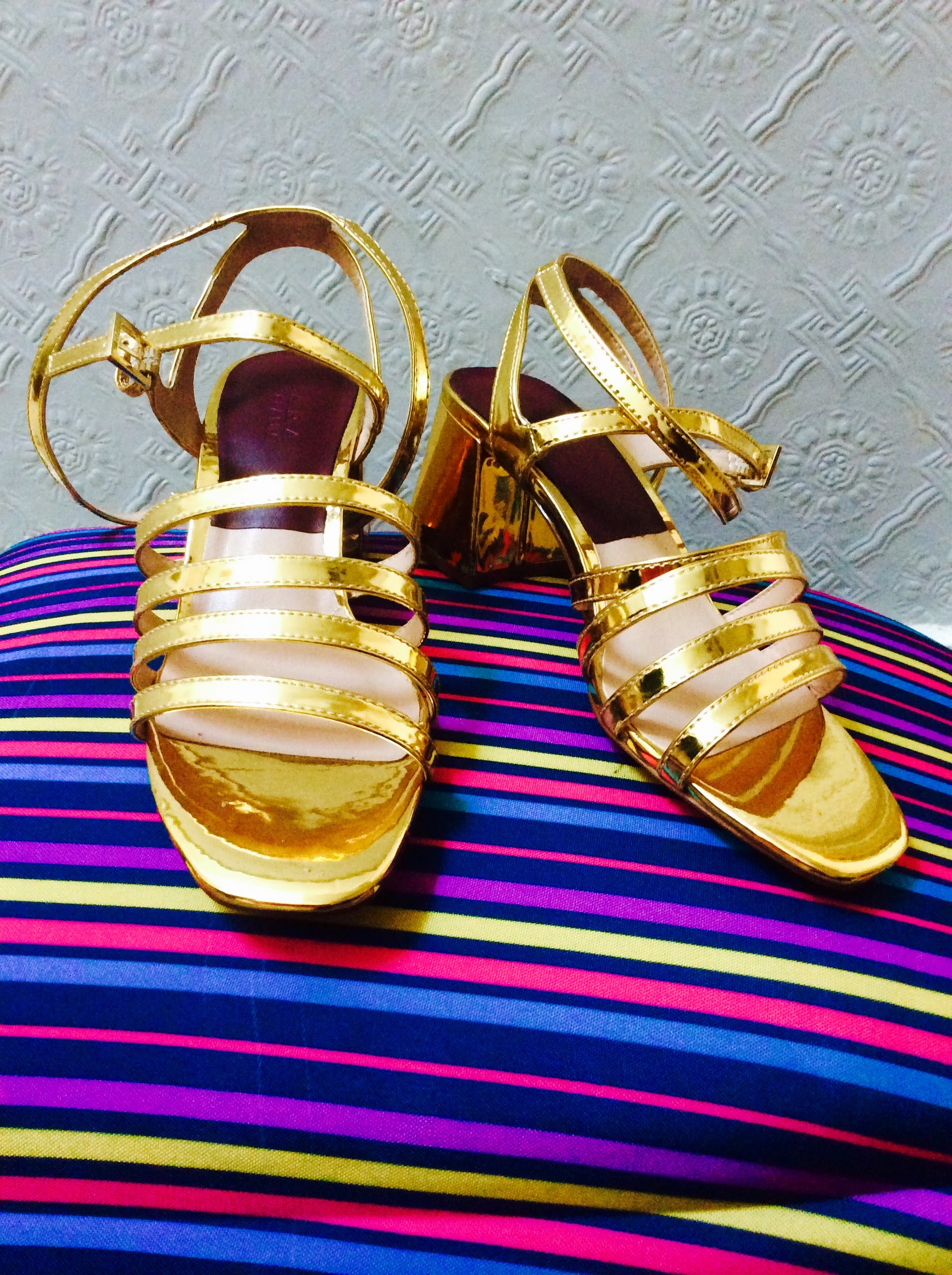 Fab seasonal Gold Sandals bought in Zara Sale!