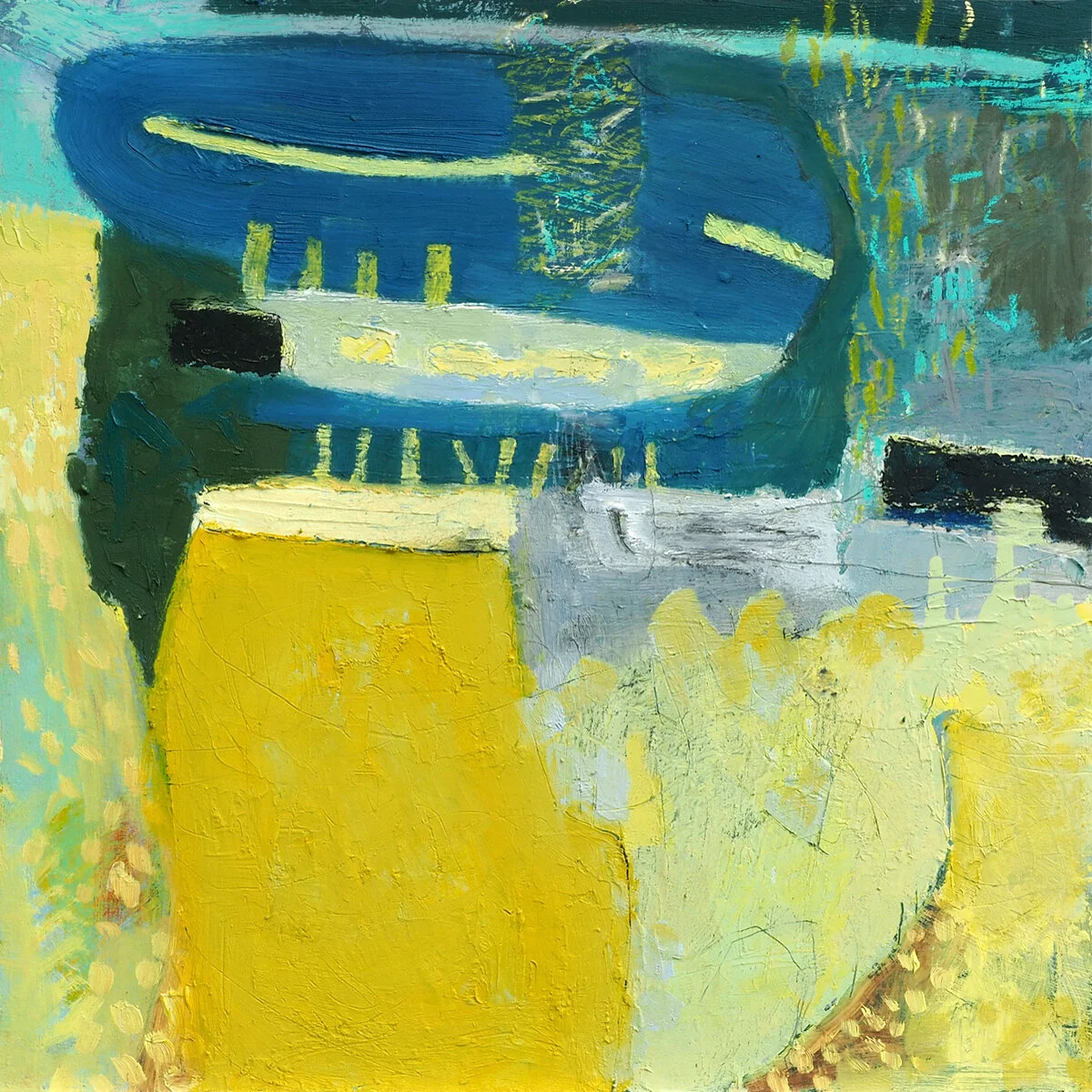 West Cork Holiday, Oil and mixed media on board, 2020, 40 x 40 cm (Sold)