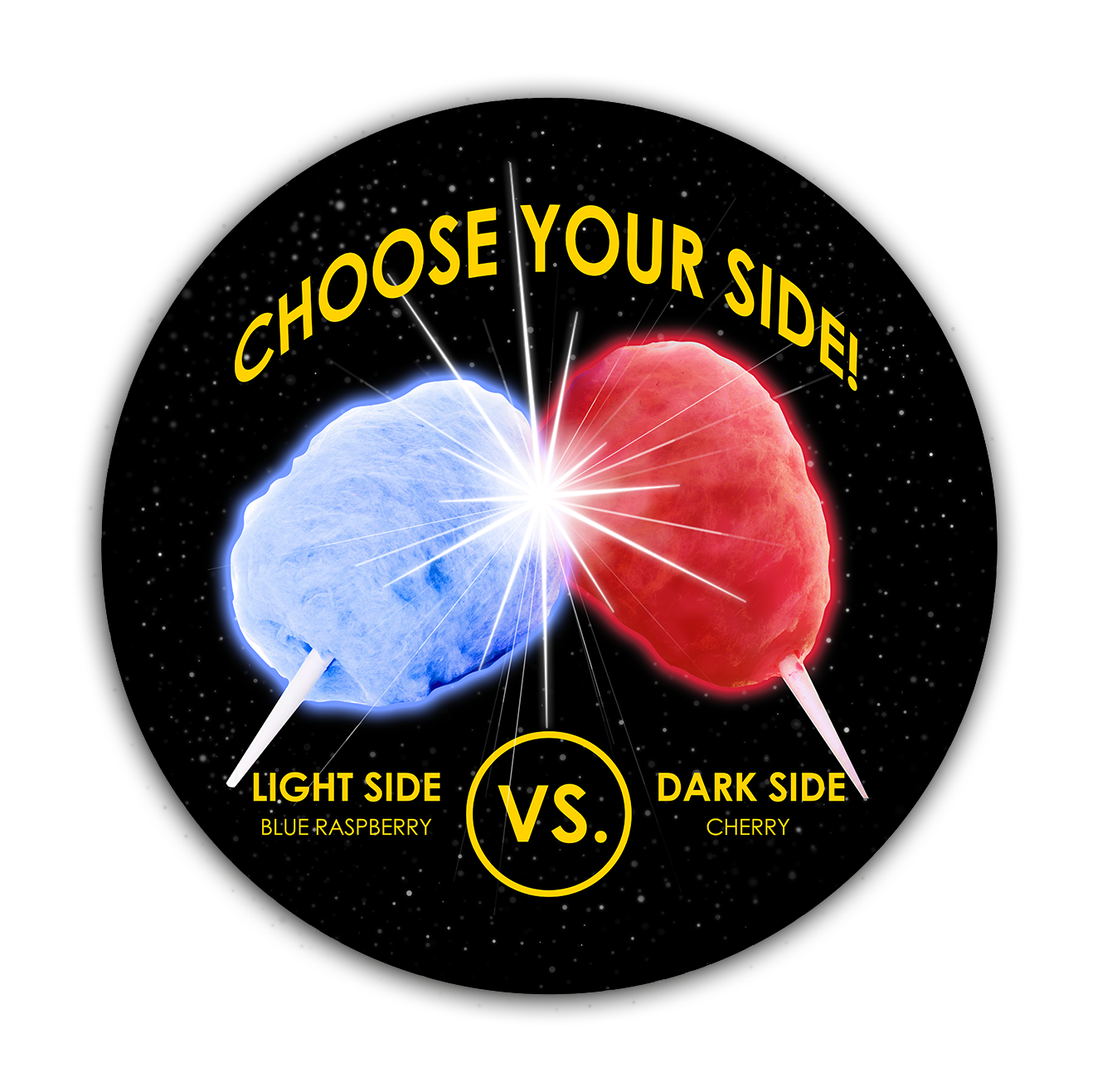 PRINTED CEILING DANGLER. PLACE OVER THE COTTON CANDY.