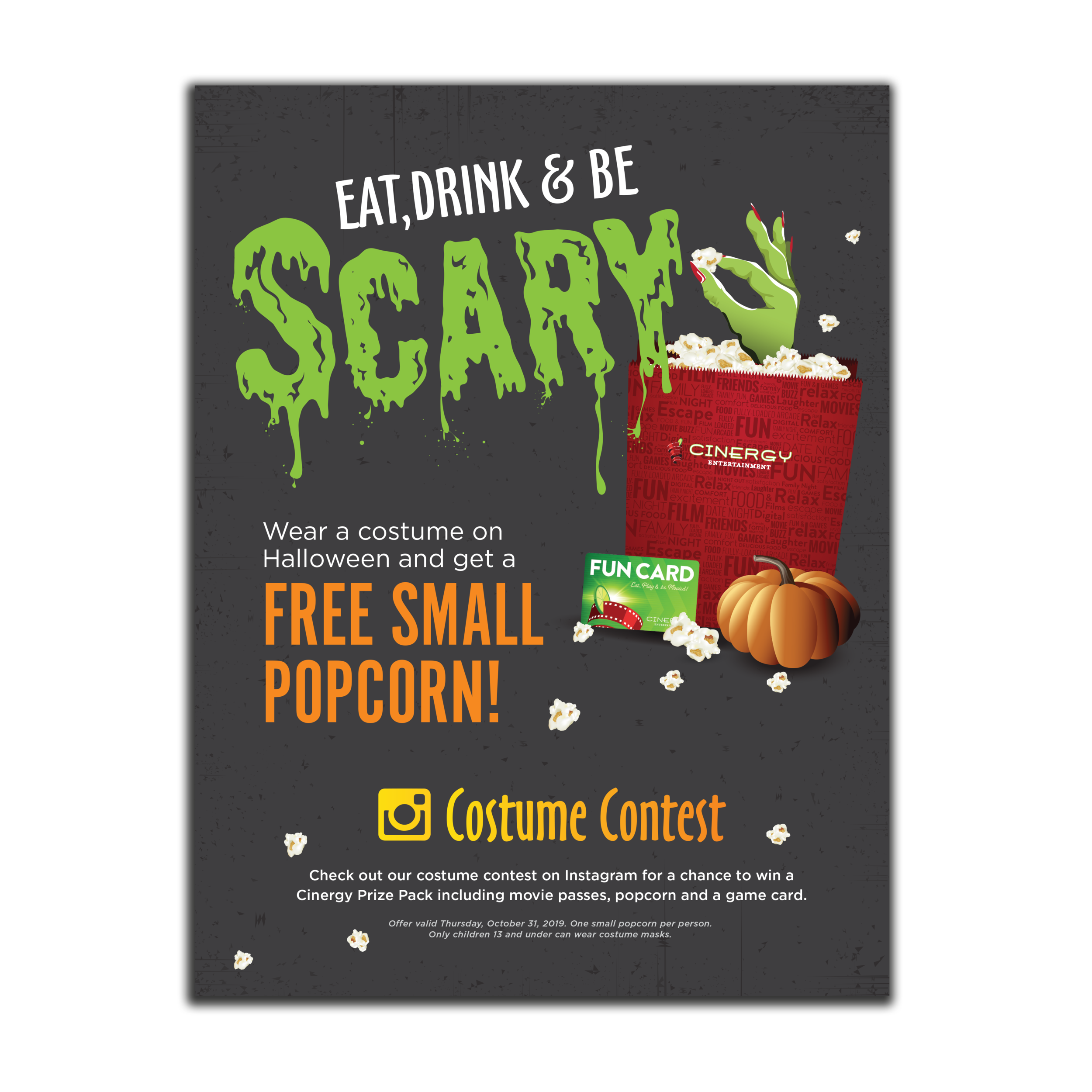 HALLOWEEN COSTUME CONTEST: PRINTED MATERIAL.  SERIES INCLUDED VARIOUS PRINT SIZES &amp; WEB ADVERTISEMENTS