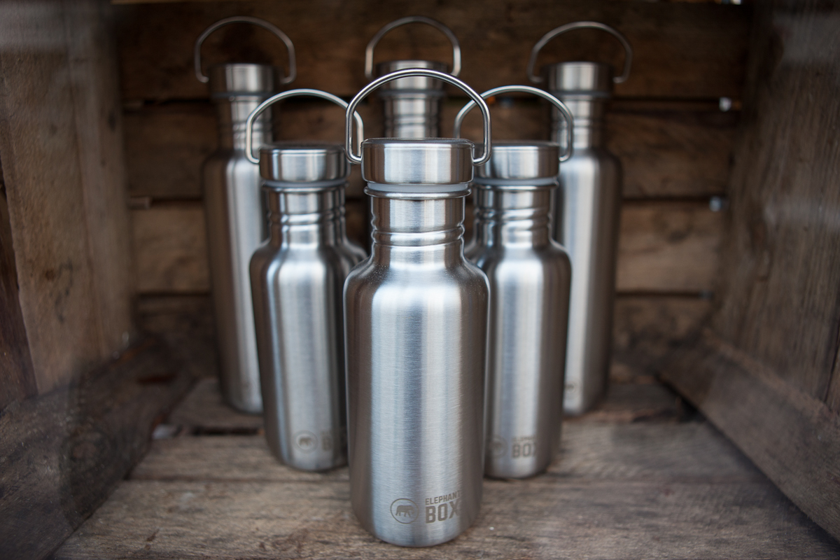 Elephant Box water bottles.