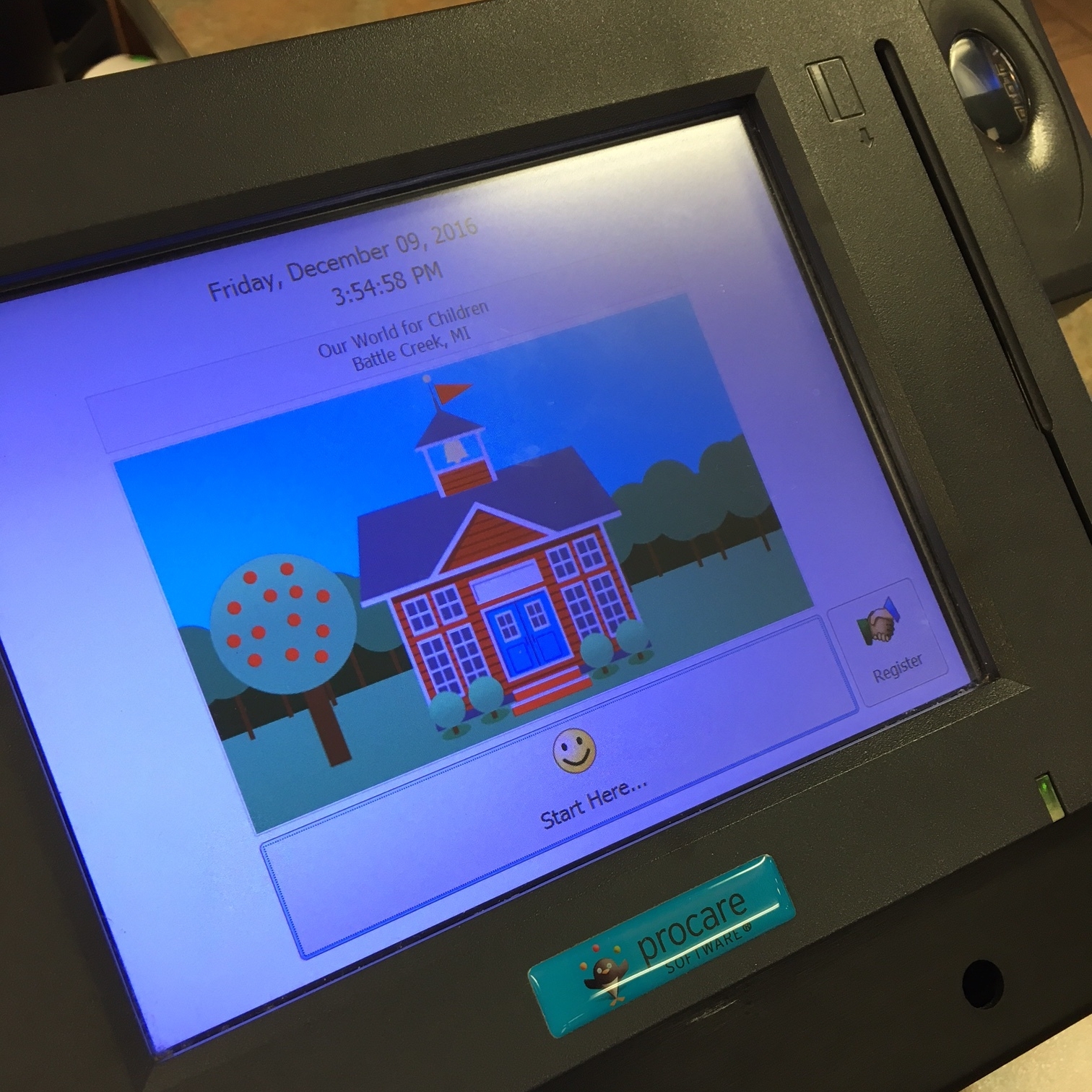 Procare Touchscreen with Biometric ID pad