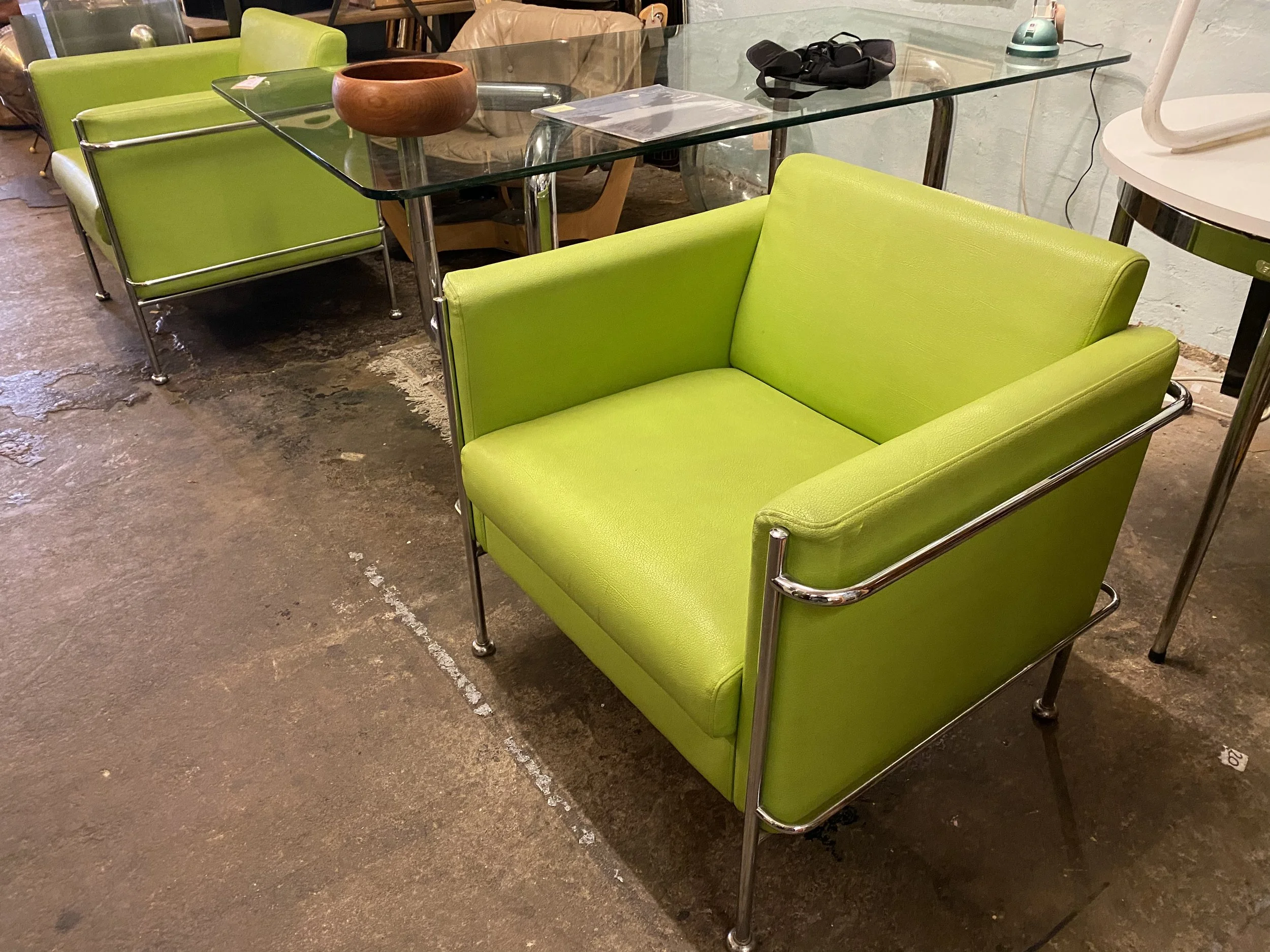 Pair vintage Italian designed armchairs