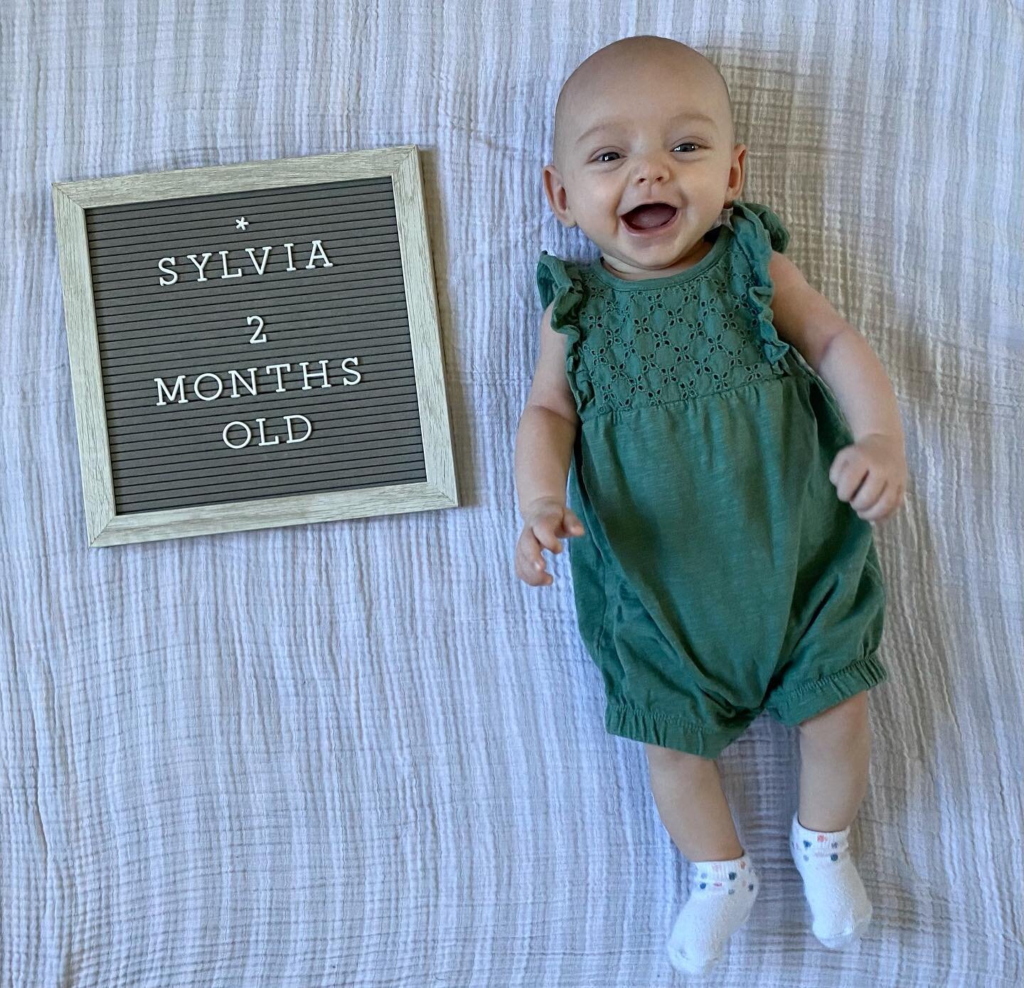 A little late posting this cutie&rsquo;s two month update! ❤️