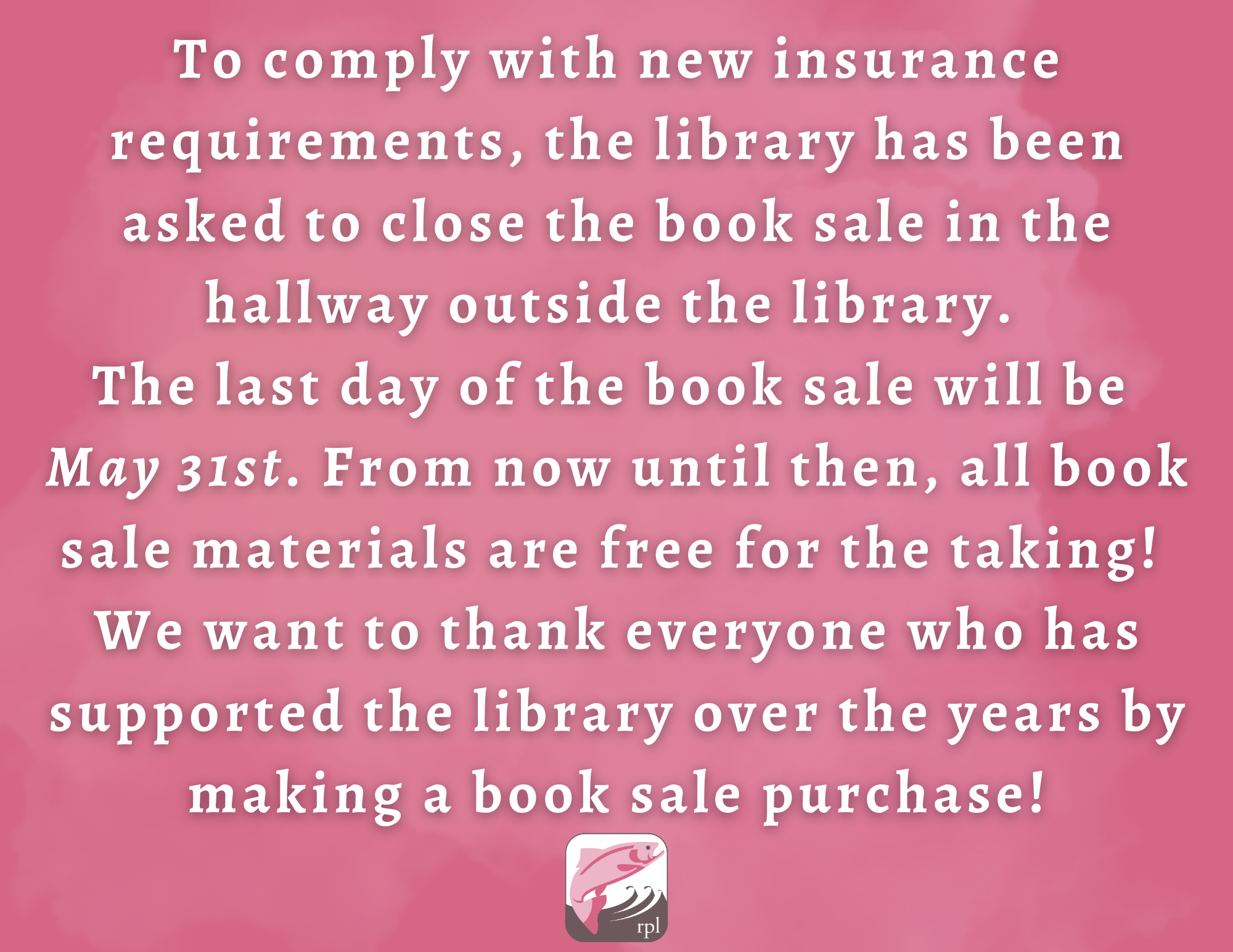 Sunday, May 31st is the Last Day to Check Out the RPL Book Sale