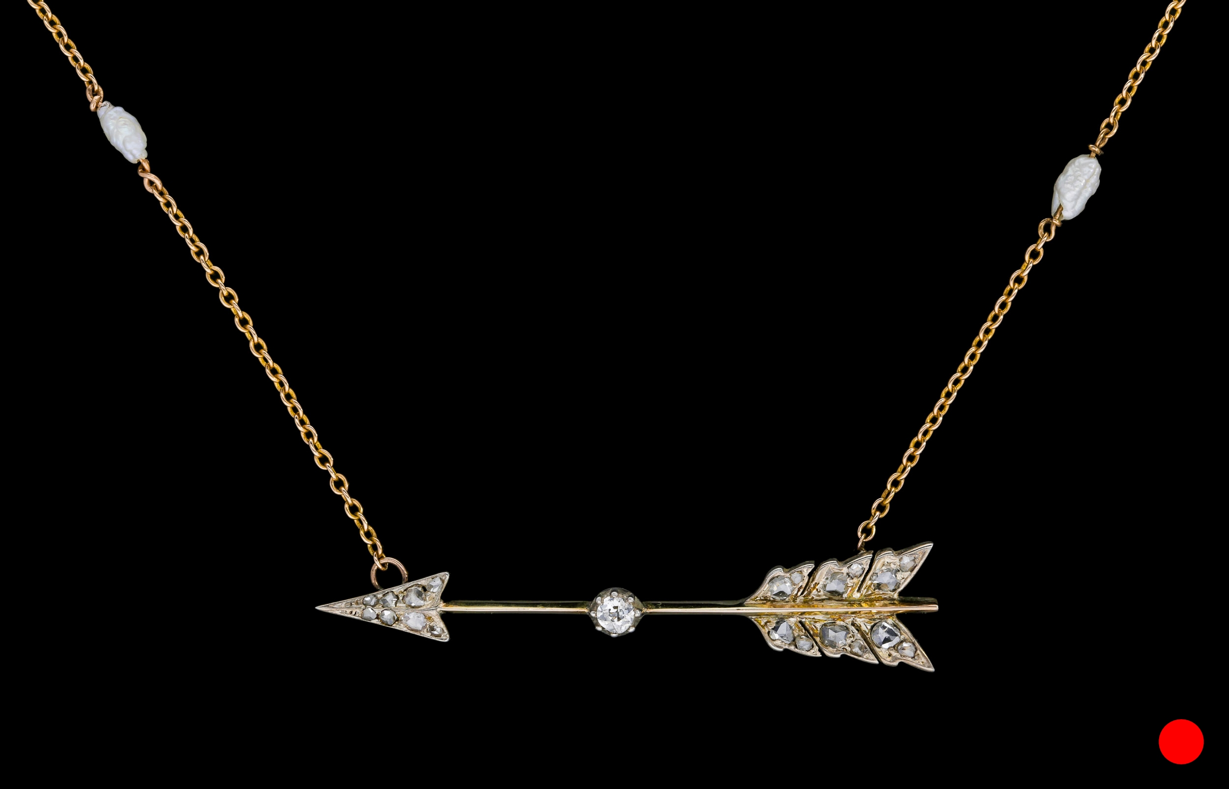 A Victorian diamond set arrow necklace set | £2450