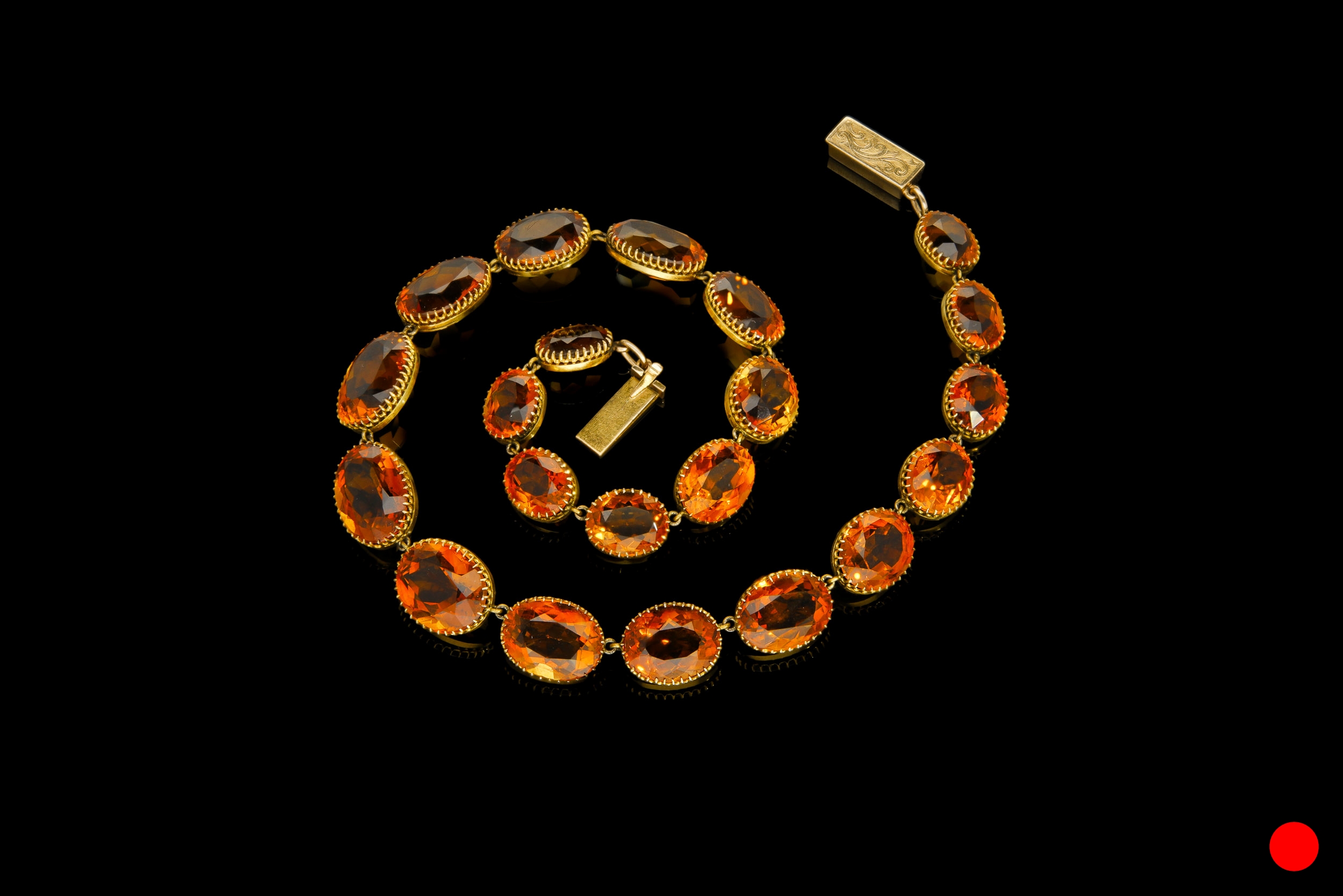 An early Victorian citrine riviere necklace set | £6000