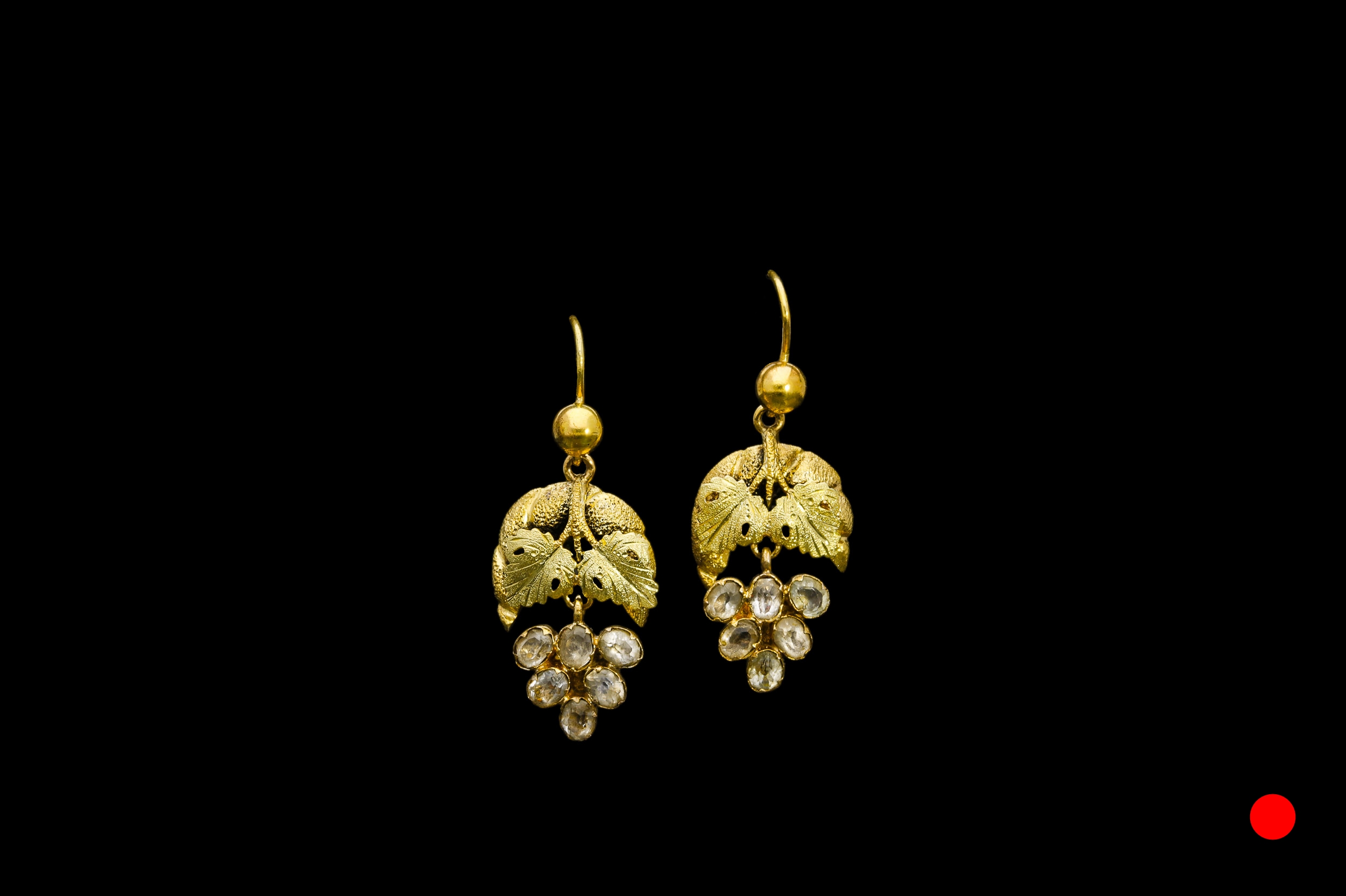 A pair of early Georgian grape bunch earrings | £1750