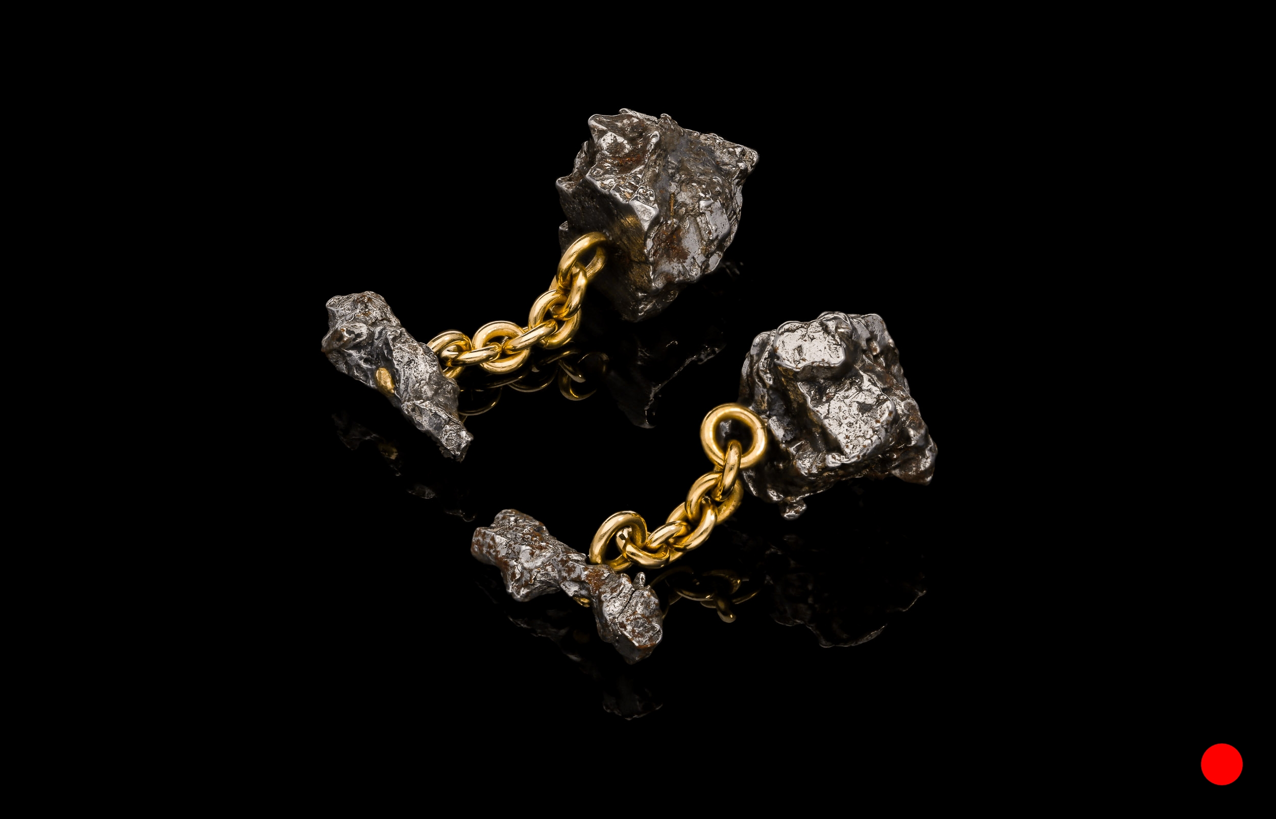 A pair of Siberian meteorite cufflinks | £3080