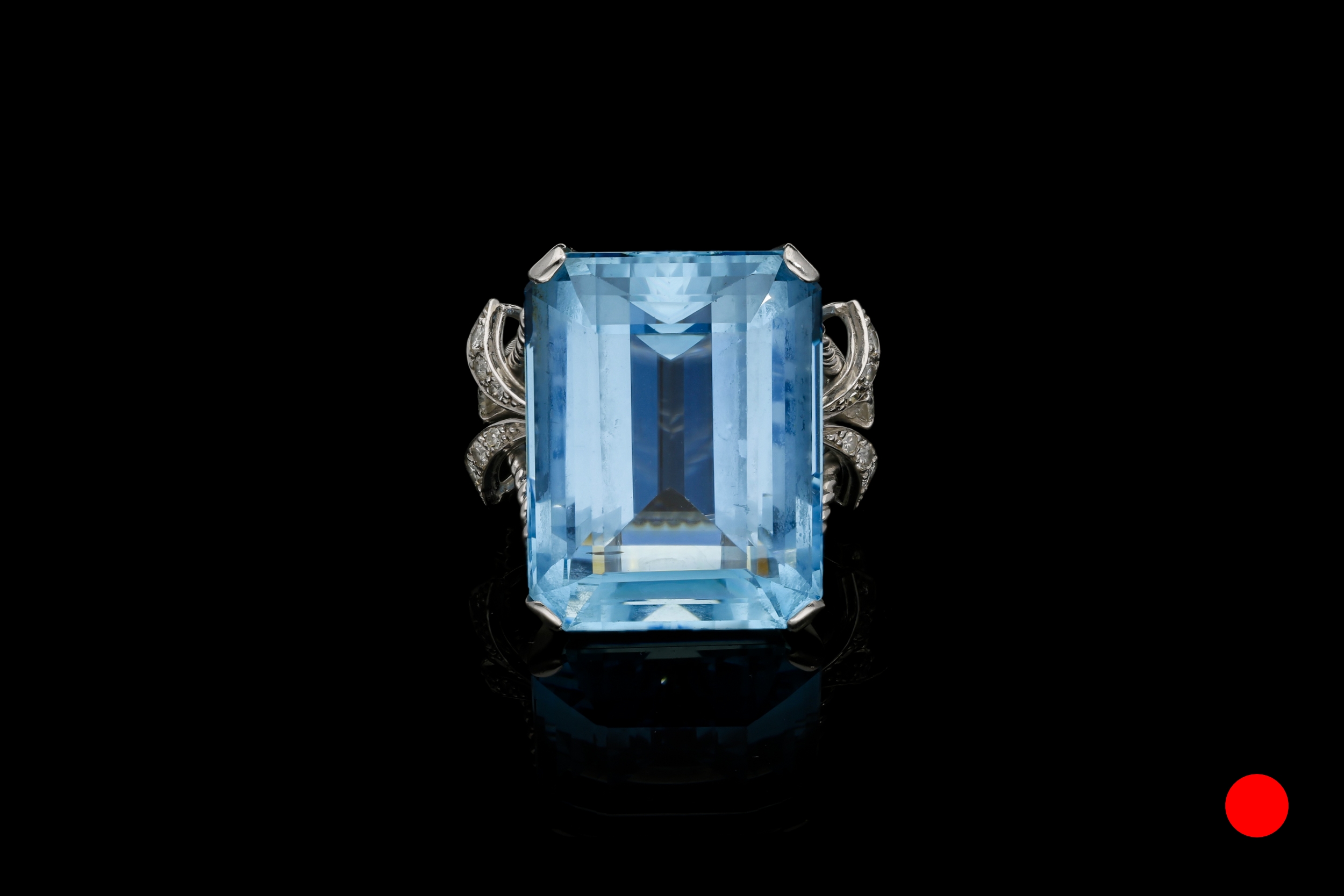 A 1950's aquamarine & diamond cocktail ring | £7450