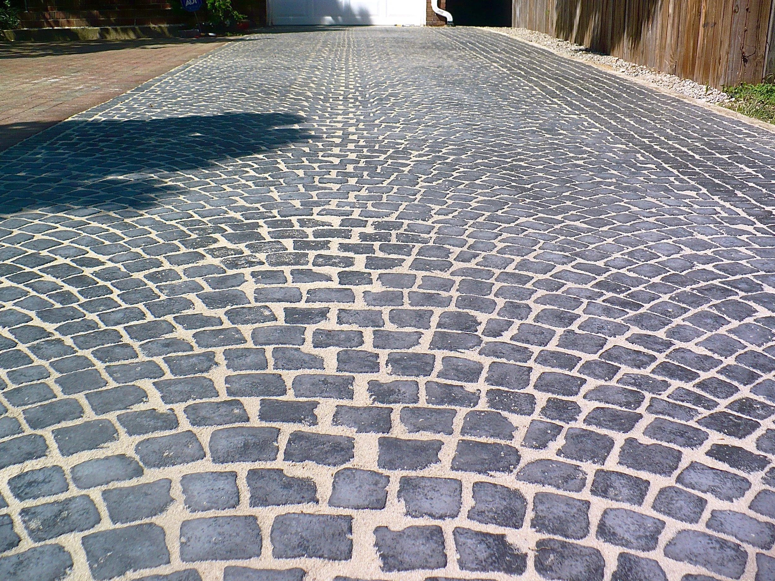 A newly-refinished driveway