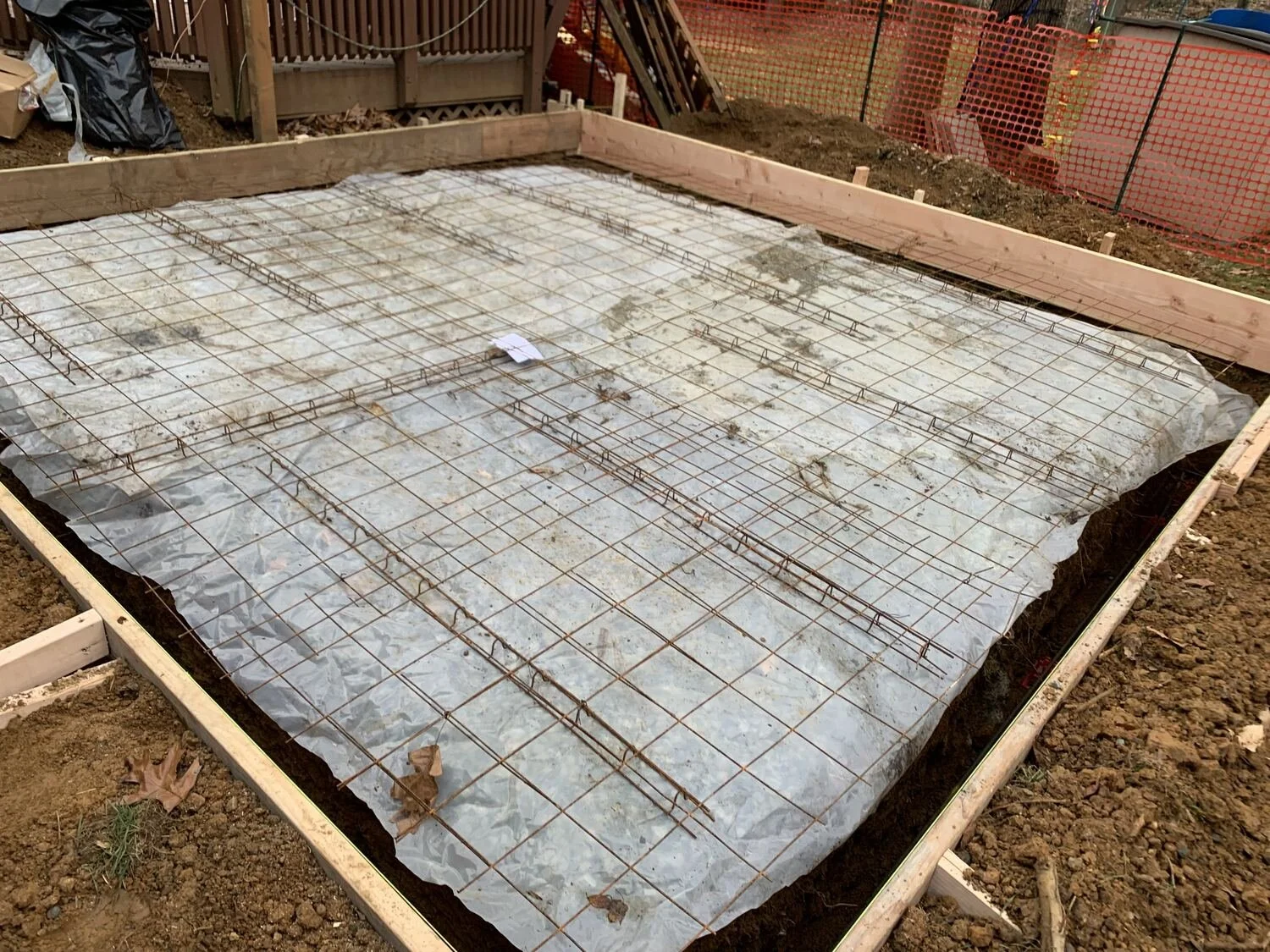 Rebar and forms for the Annandale workshop addition slab