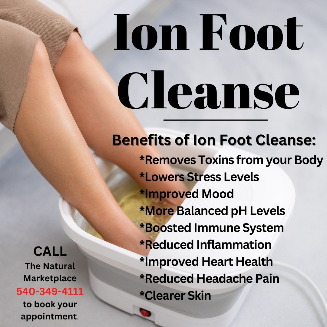 ION FOOT CLEANSE APPOINTMENTS
Available!!! 540-349-4111
EVERYONE needs SELF CARE and Ion Foot Cleanse is an amazing way to take care of yourself!!
Benefits of Ion Foot Cleanse:
*Removes Toxins from your Body
*Lower Stress Levels
*Improved Mood
*More 