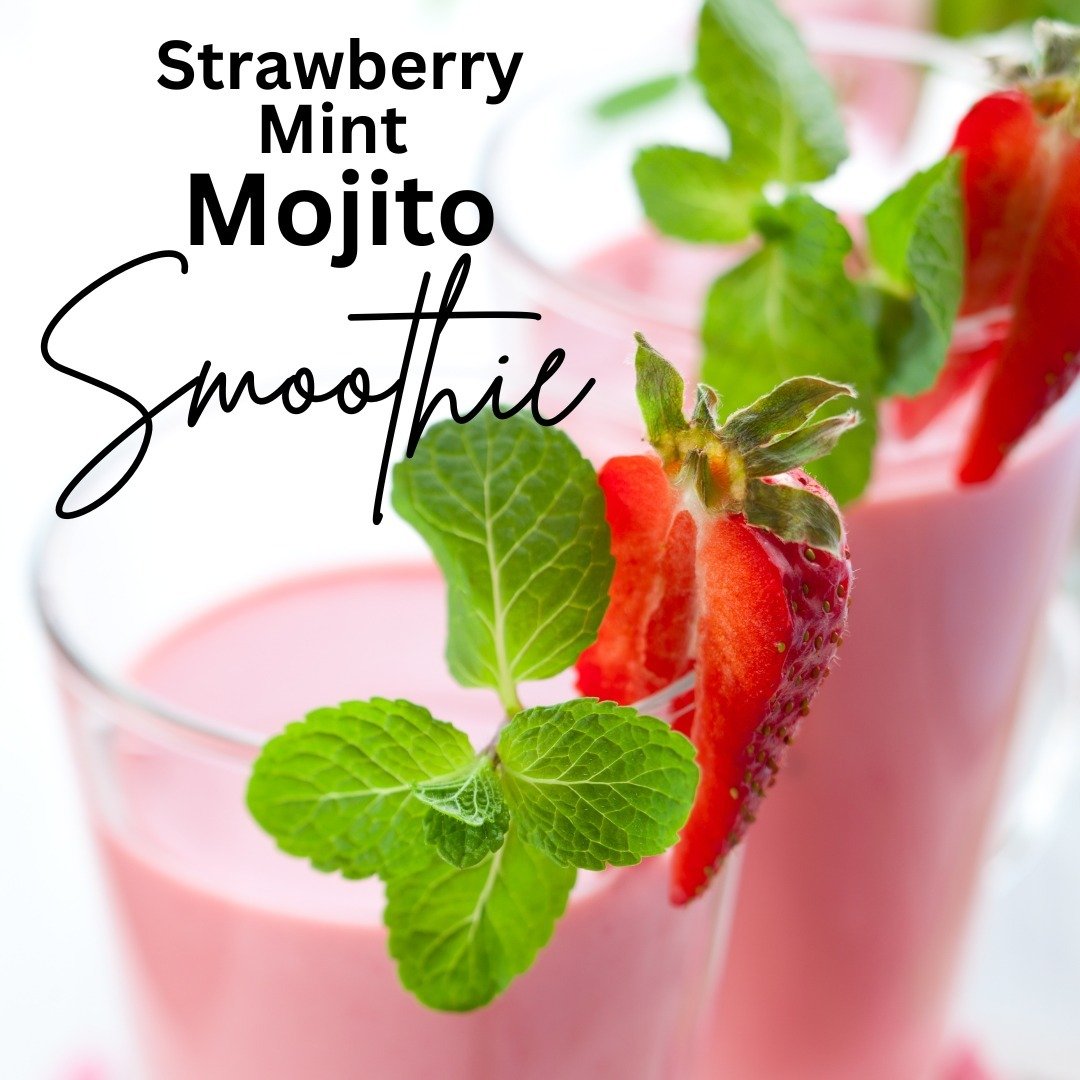 STRAWBERRY MINT MOJITO Smoothie
is our Smoothie Special of the Week!!
Made with a blend of Organic Strawberries, Bananas, Lime and Fresh Mint from our garden, in a base of Organic Coconut Milk and Apple Juice, you definitely don't want to miss this R