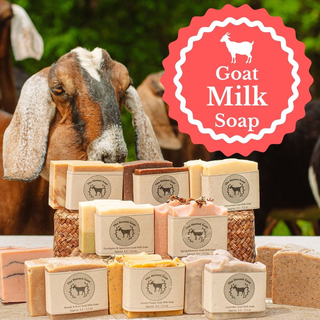 Check out our ***NEW***
selection of HONEST GOAT SOAP
 from a local Small, Handcrafted Soap Company located in the Shenandoah Valley!! Crafted with GOAT MILK from their dairy, The Honest Goat Soap is made without harsh chemicals or detergents! Your s