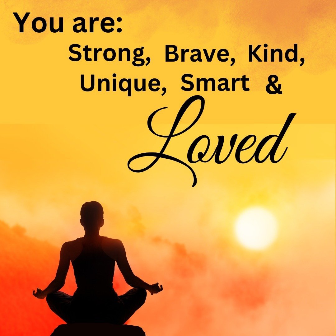 Just a Reminder . . .
 You are:
Strong, Brave, Kind, Unique, Smart &amp; 
LOVED!! Knowing and affirming all of this about yourself improves your HEALTH and MENTAL WELLNESS!! 
Choose positivity today!!🧡

#mentalhealth #mentalwellness #holistichealth 