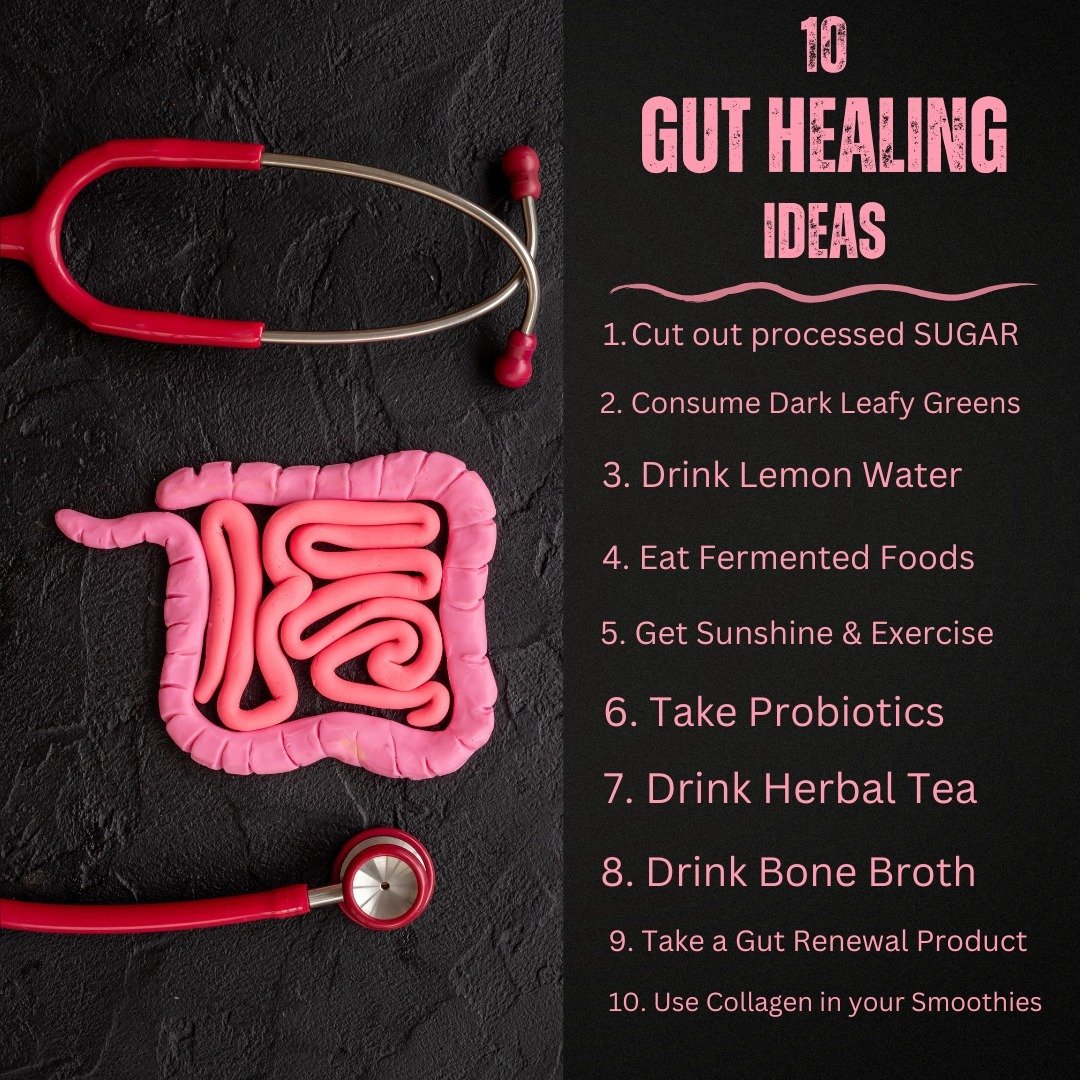 Check out our 10 GUT HEALING IDEAS- And if you are looking for a GUT RENEWAL Product, we go you covered!! Stop in and let us help you find just the right product to close up those gaps in your LEAKY GUT!! 💟

#leakygut #guthealing #guthealth #gutrene