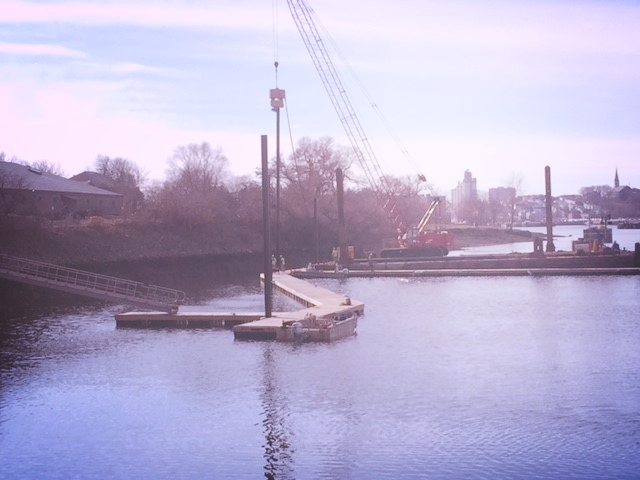 Just look at how tall the new pilings are!