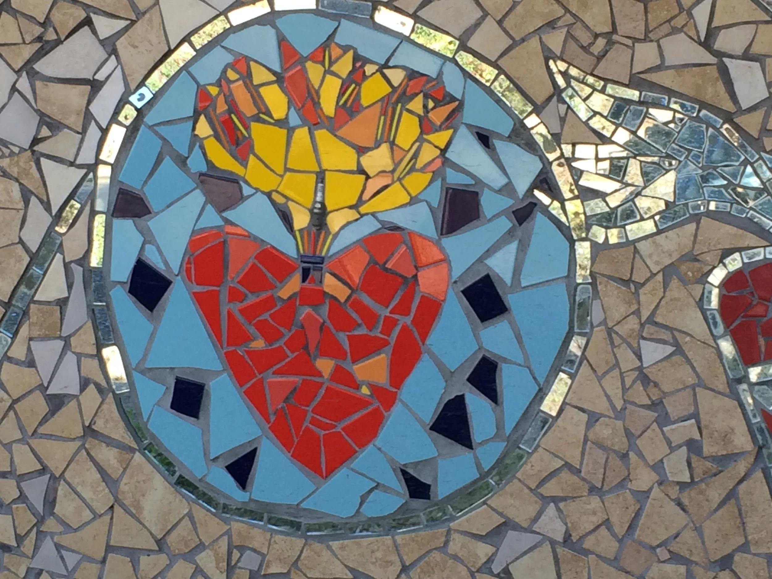 my heart on wall in Bywater neighborhood of New Orleans