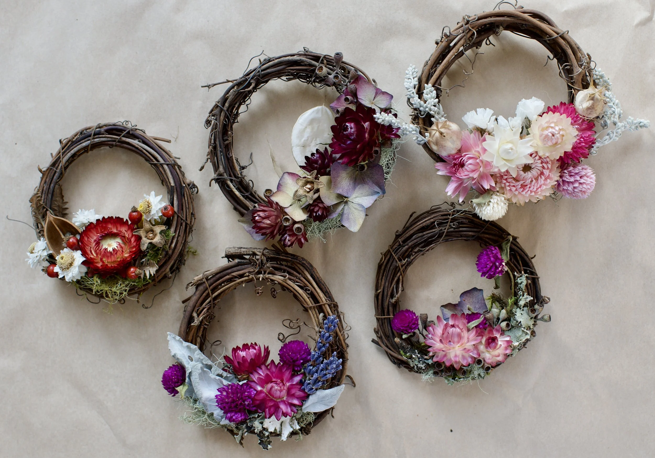 Miniature Everlasting Wreaths