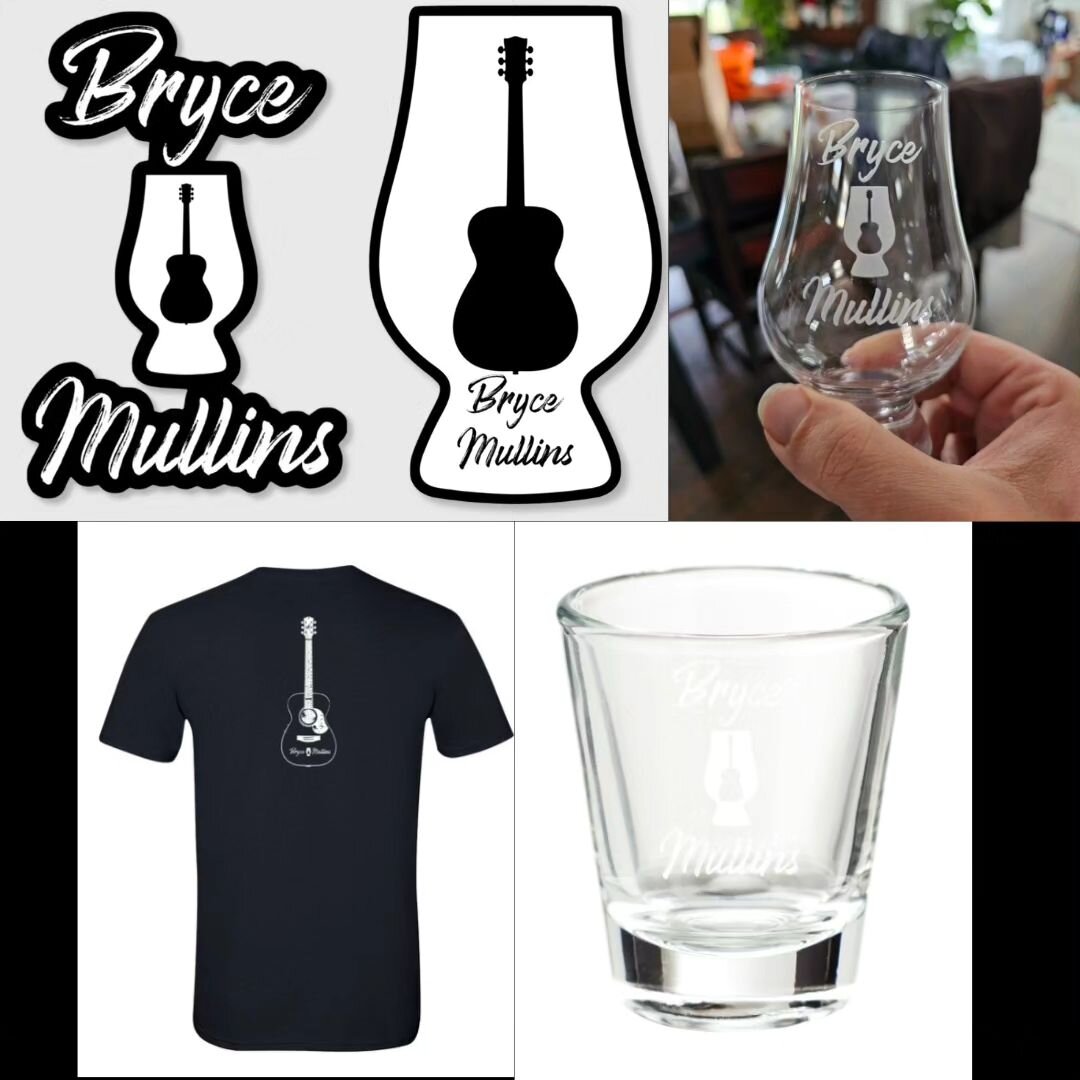 Lots of new merch for sale starting at tonight's concert! Shot glasses, Glencairn glasses, stickers, and new t shirts! This is all available on my website shop, plus even more!