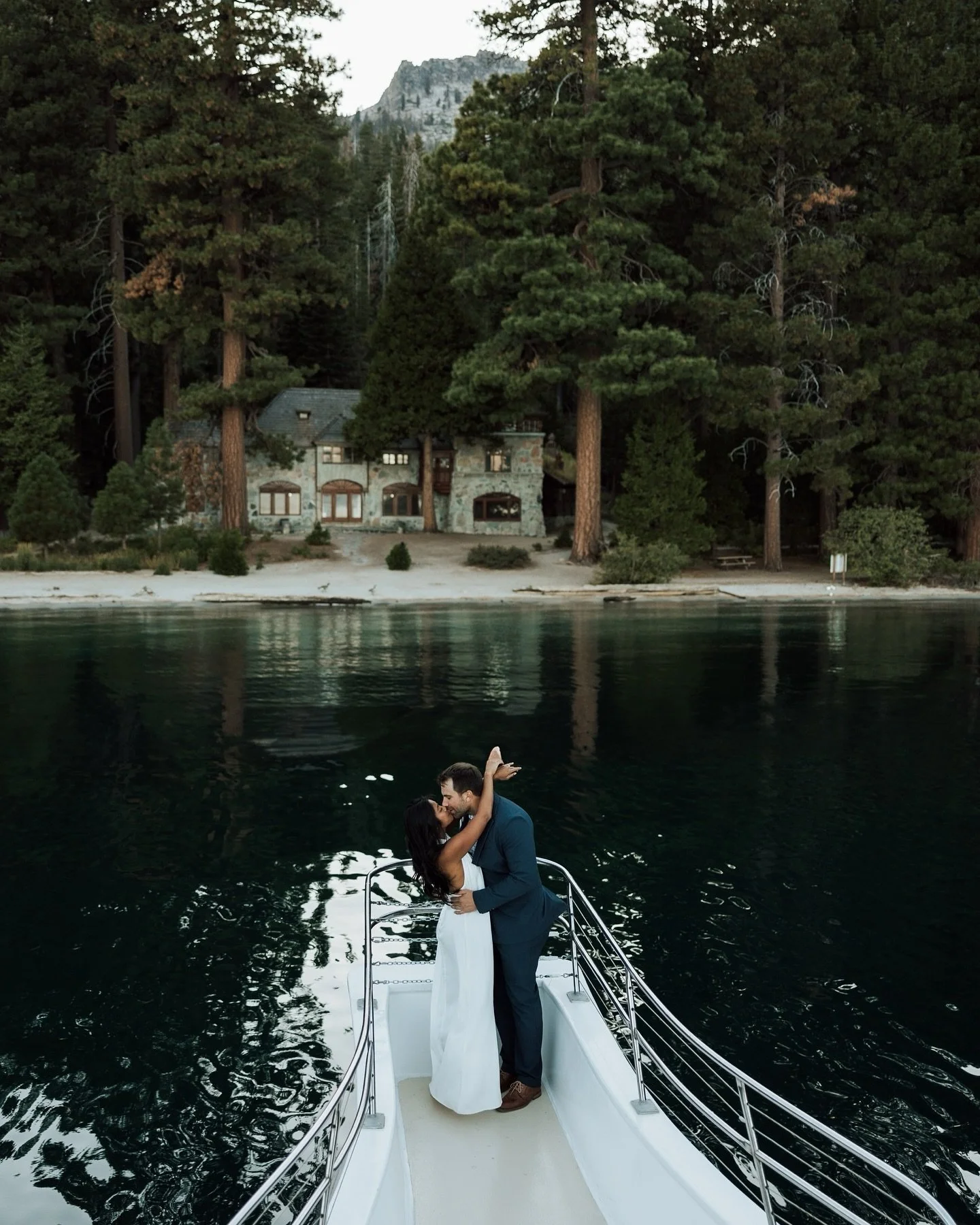 10/10 recommend having your welcome dinner on a boat on Lake Tahoe 🌄