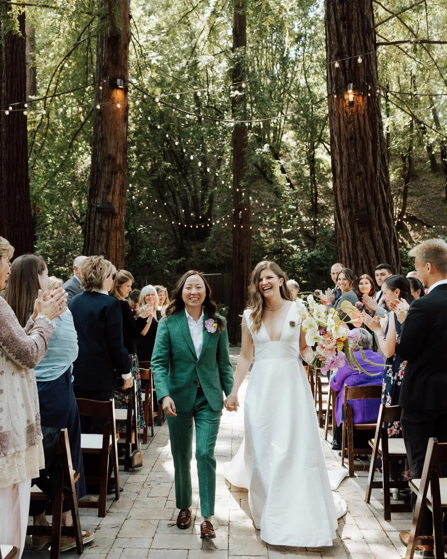 Working on my 2025 recaps brought me back to Anna and Katie&rsquo;s colorful Deer Park Villa wedding! An intimate redwood venue, so much joy, and the best energy all day long.

Their full gallery is up on the blog if you want to see more 🥰

-
Photog