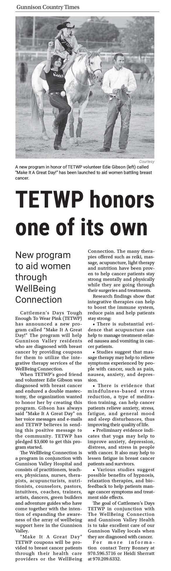 Gunnison Country Times • Thursday, December 1, 2016