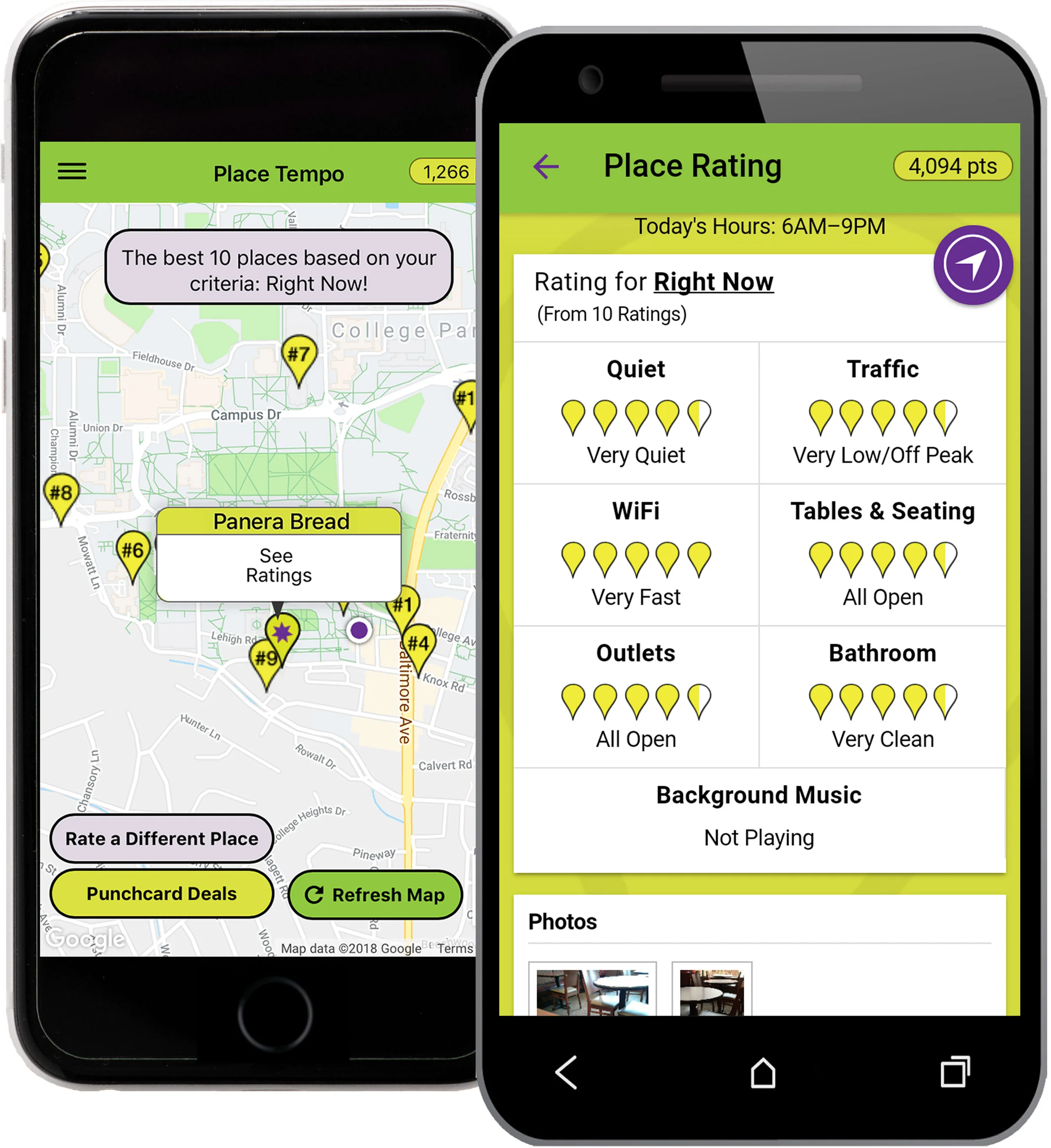 Place Tempo iPhone and Android Mobile App