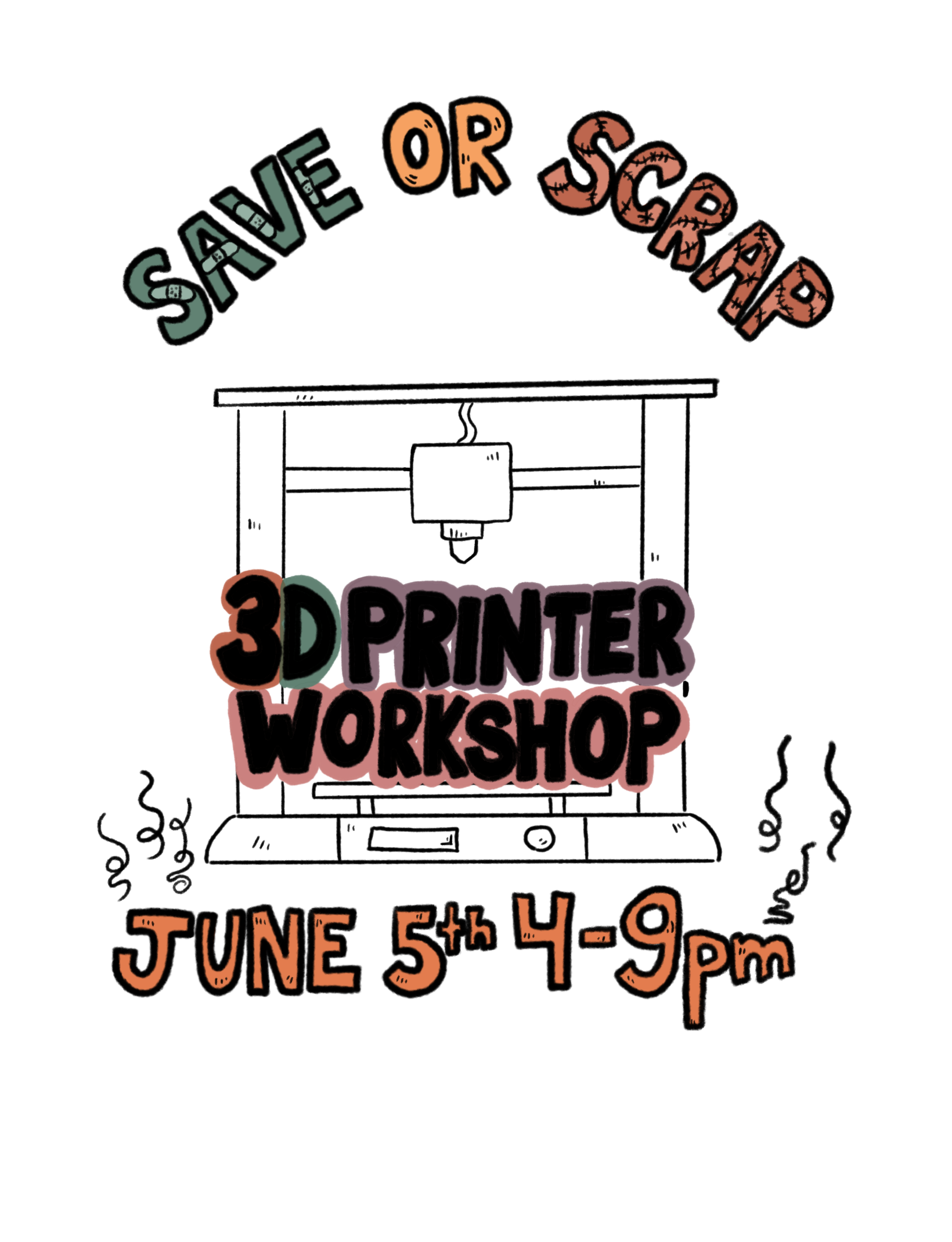 Save-or-scrap 3d printer volunteer day