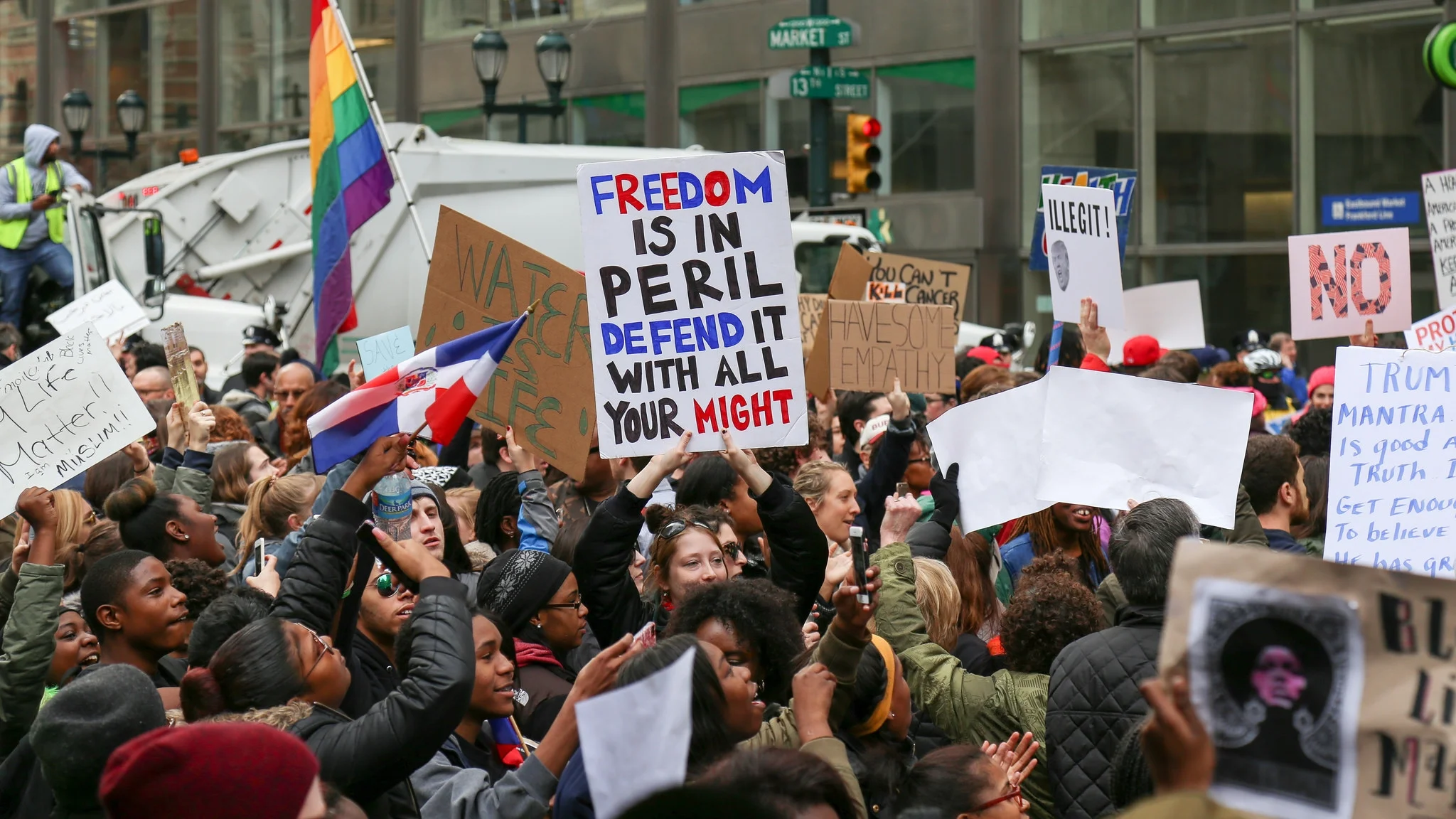 Protests sprouted up across the nation in response to President Trump's Executive Order banning Travel from seven predominantly Muslim countries. 