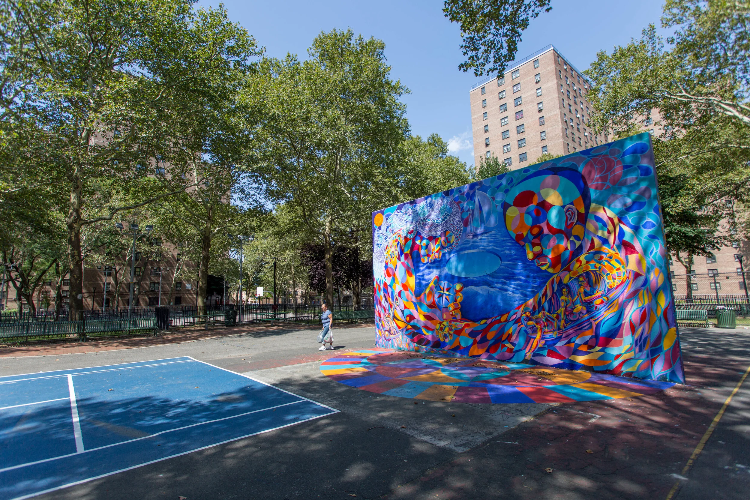 Nestled in the heart of the Tompkins Housing Project, Tompkins Tennis Court was refurbished by King’s County Tennis League last year.