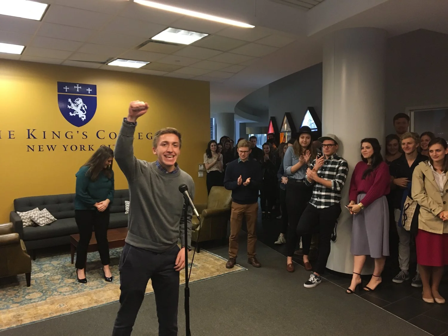 Michael Martinez after being named Student Body President in Spring 2017