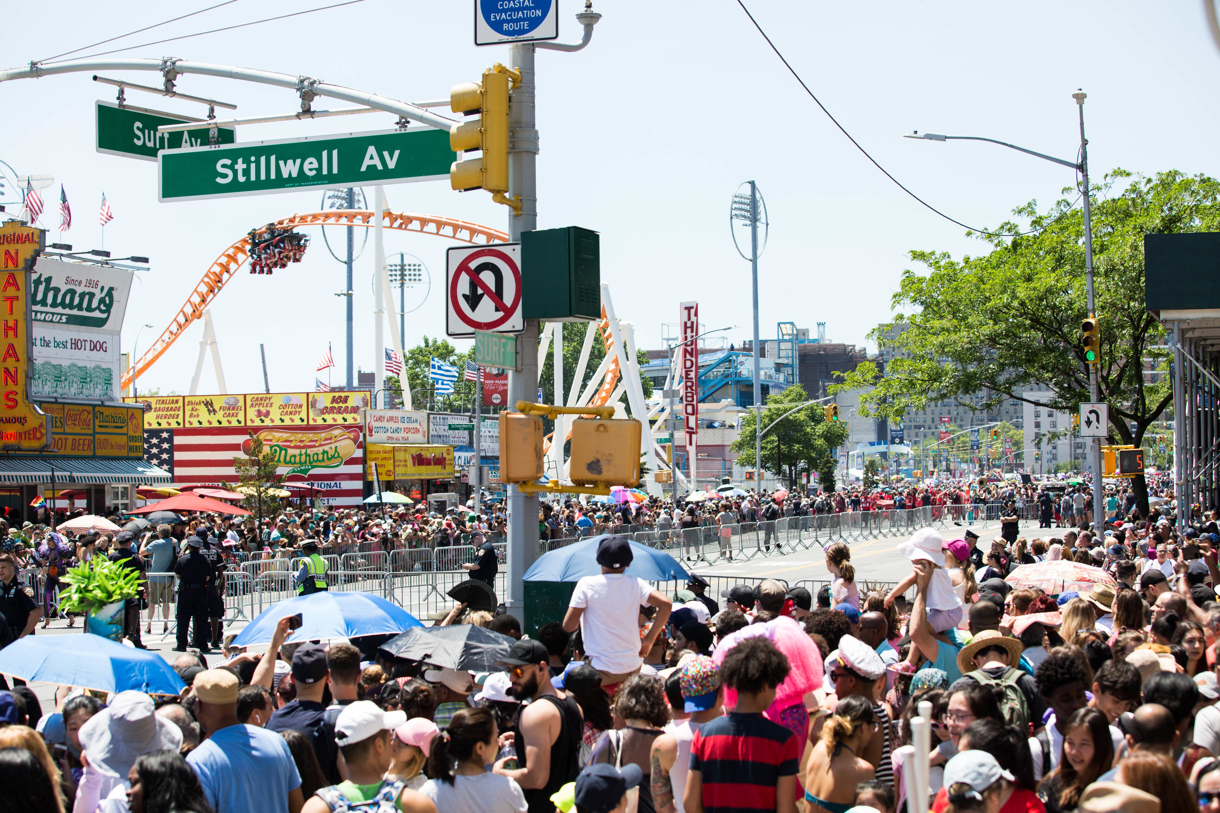  Mermaids and spectators attending Coney Island's 36th anual Mermaid Day Parade, on Saturday June 16, in New York. Photo: Wes Parnell 