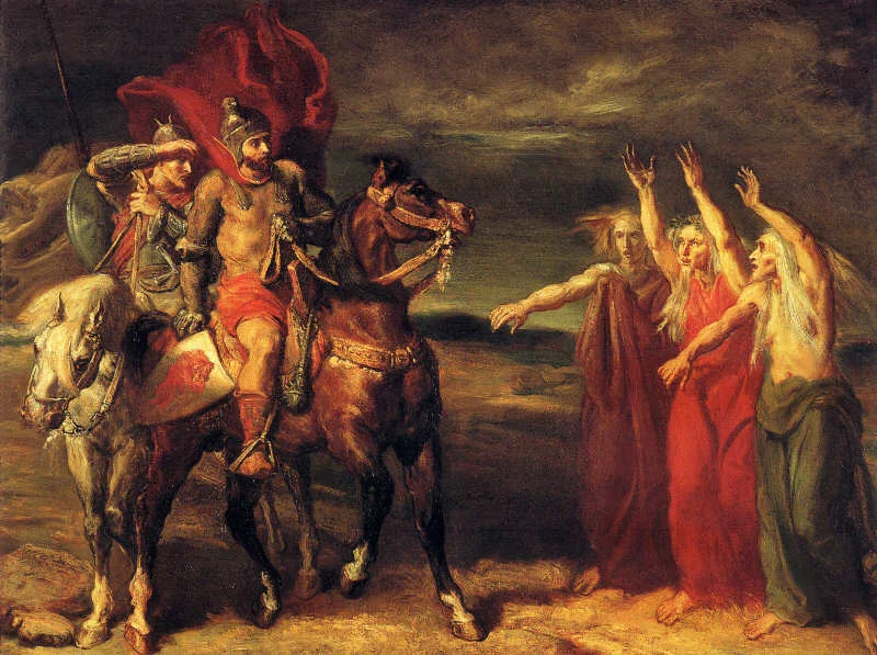 Banquo and Macbeth meet the three witches. || Photo credit: Wikimedia commons