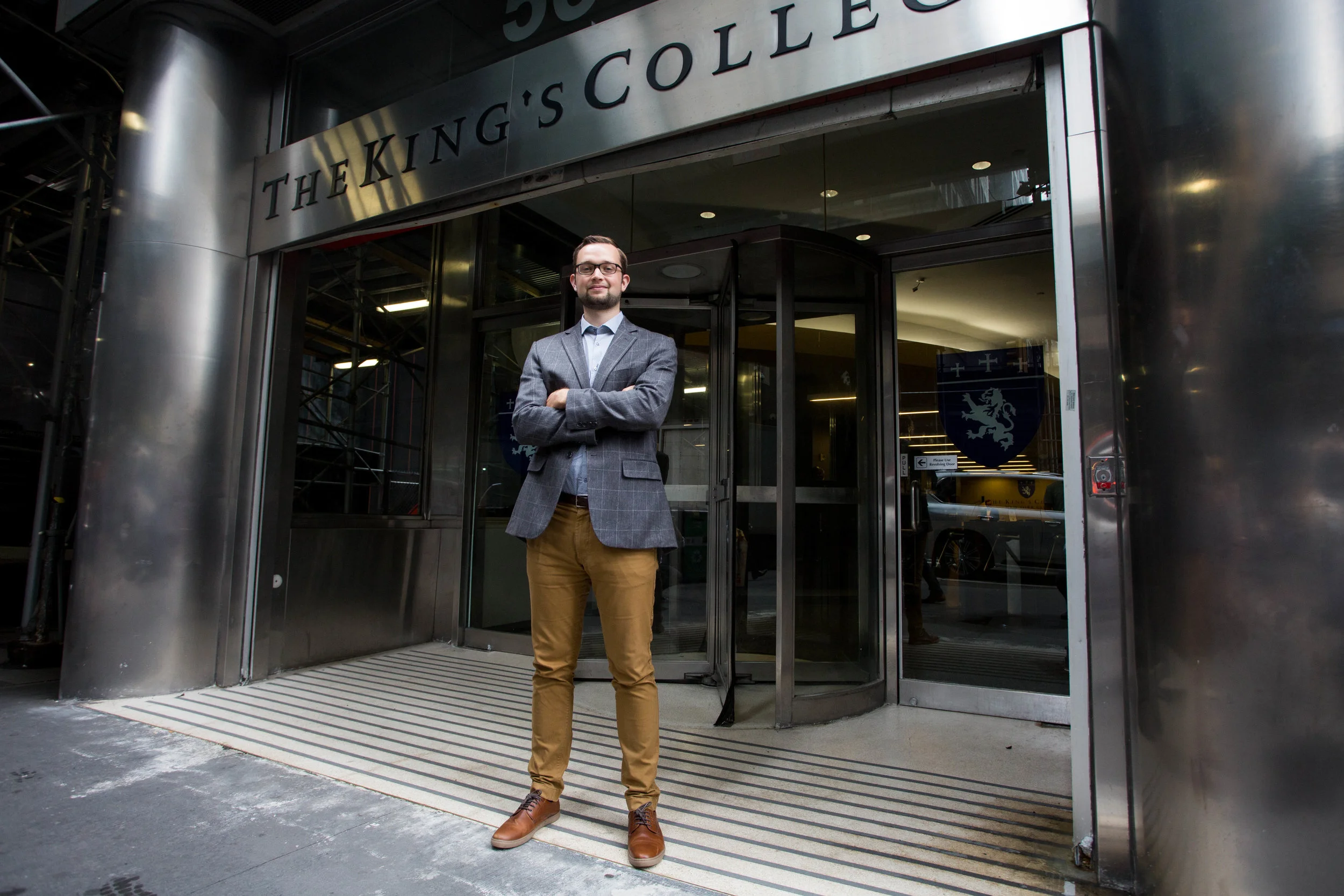 Assistant Instructor of Biblical Studies, Benjamin G. White, poses for Empire State Tribune Staff Reporter and Photographer Wes Parnell. 