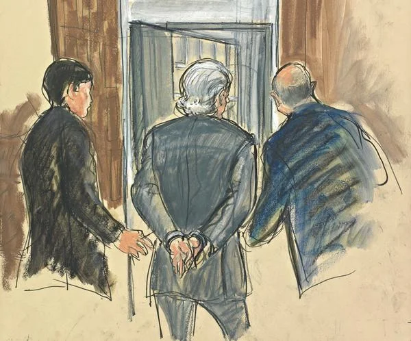 Bernard Madoff being handcuffed || Photography credits to Liz Williams
