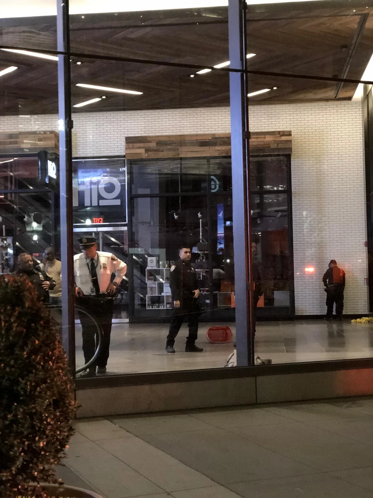 The backpack thrown at the bottom of the escalator. || Photo credit to Rachel Williamson.