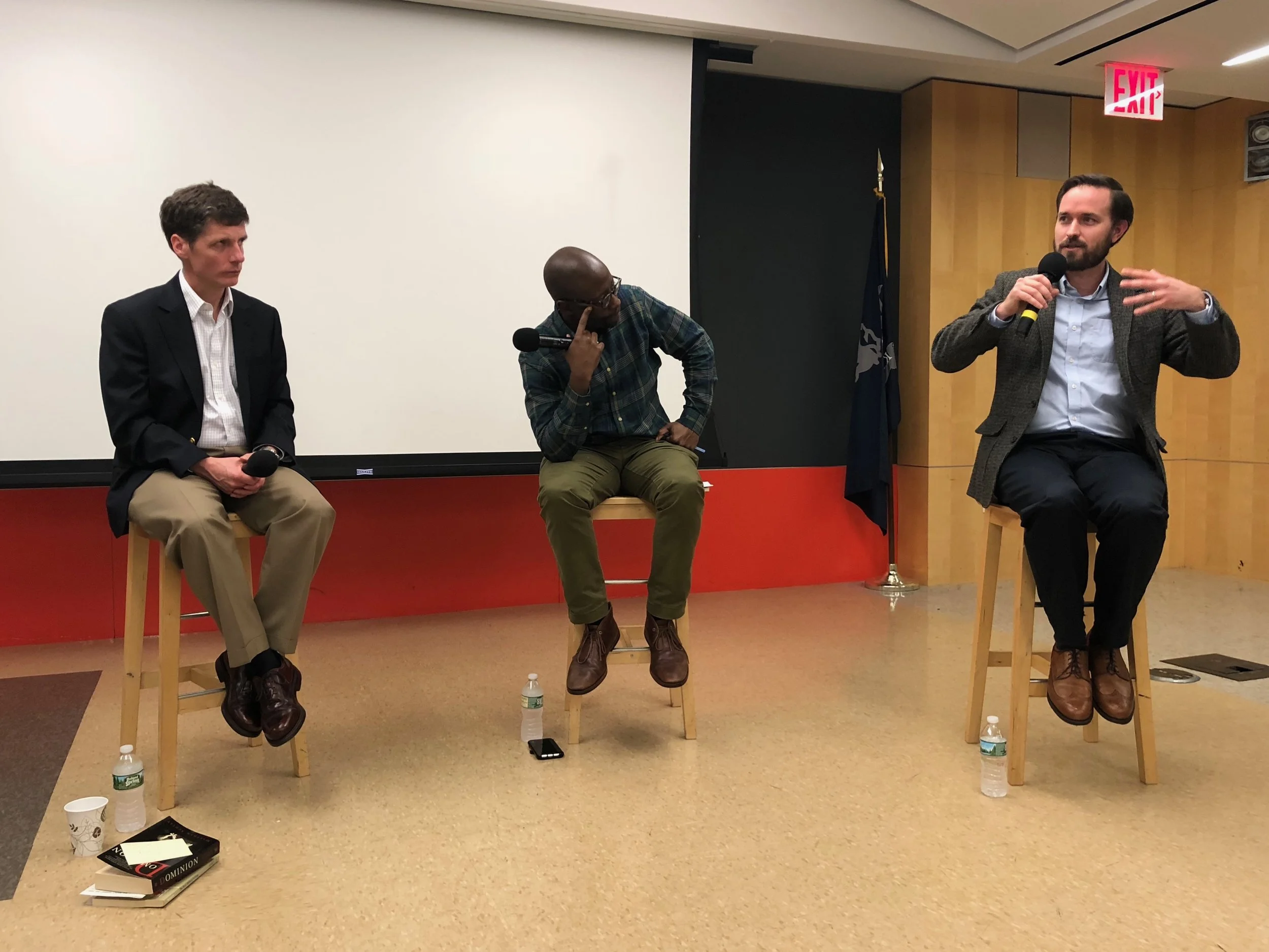 Dr. Tubbs, Dr. Bradley, and Dr. Talcott sharing their beliefs surrounding animal welfare. || Photo Credit to Serena Tuomi