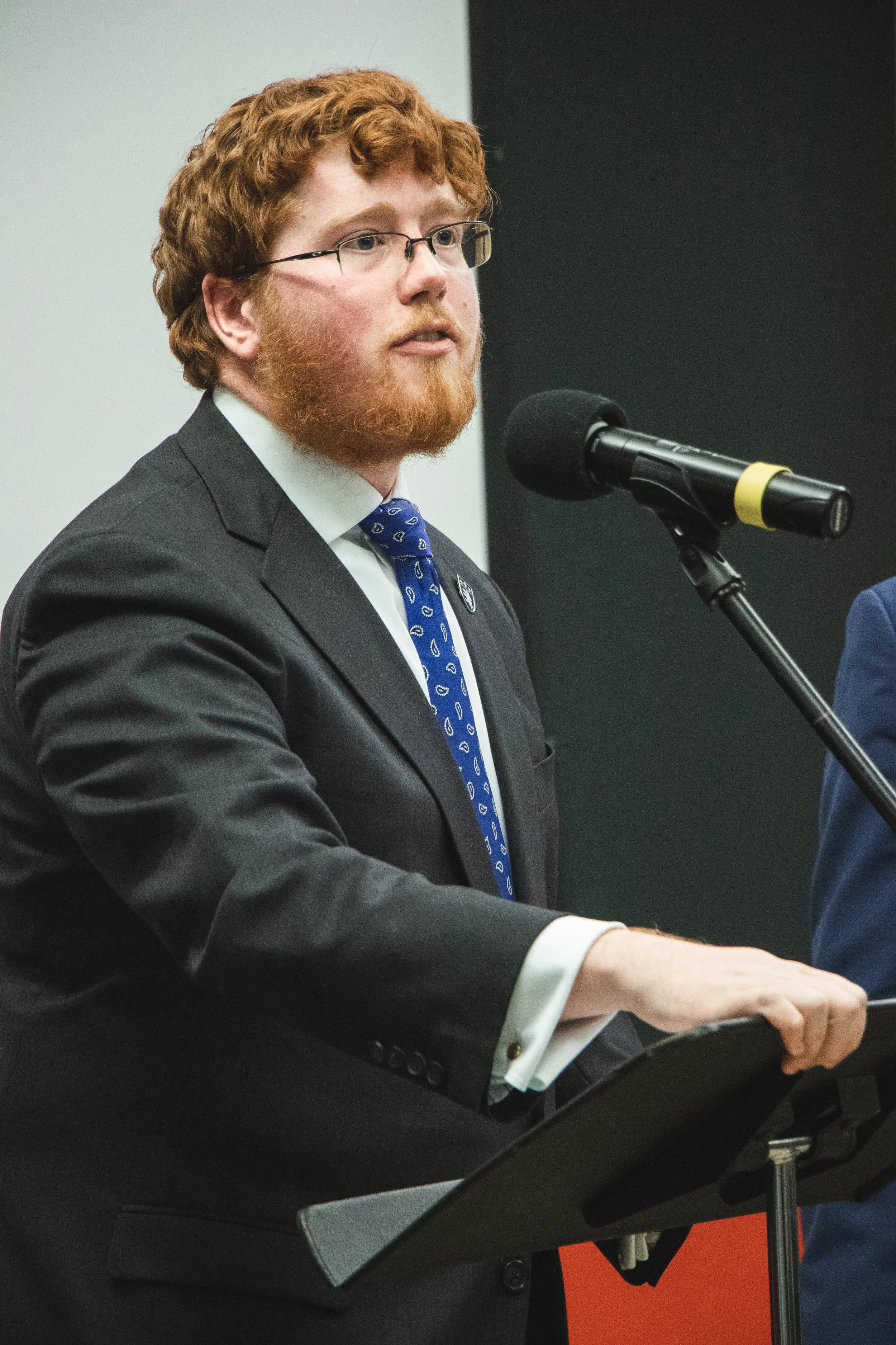 SBP candidate Eddie VanZandt presents his platform || Photo Credit to Brent Buterbaugh