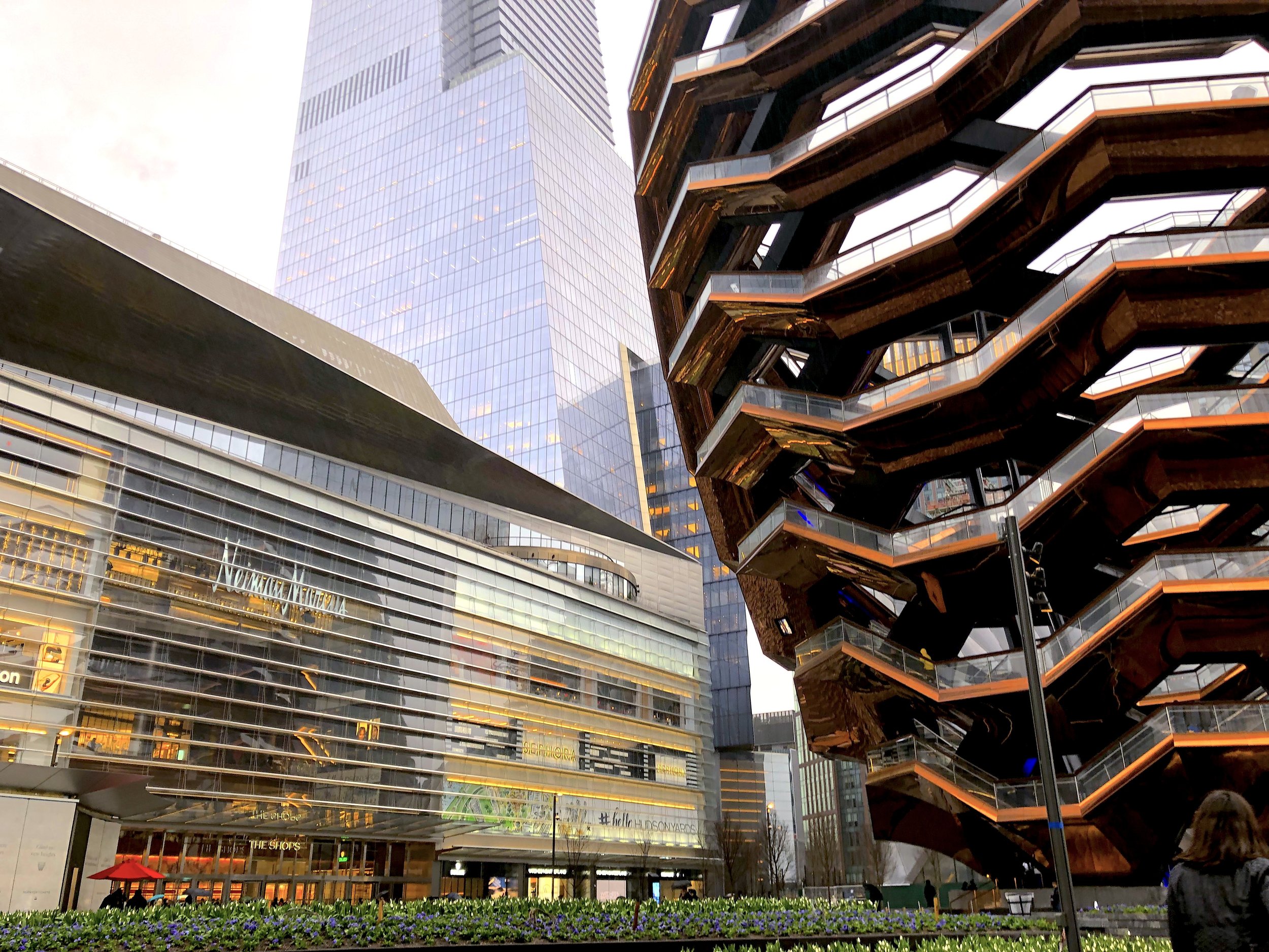 Hudson Yards with a view of Neiman Marcus. || Photo credit to Lauren Bannister