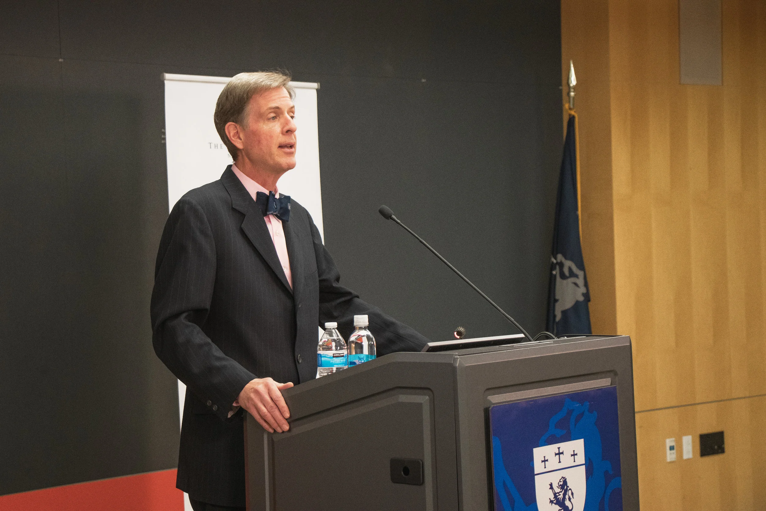 Tim Goeglein give the final lecture in the Presidential Lecture Series at The King's College. || Photo Credits: Brent Buterbaugh