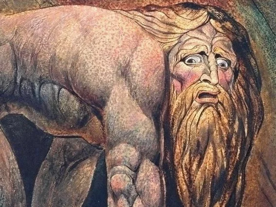 William Blake’s ‘Nebuchadnezzar’ watercolor painting from 1795. || Photo contributed by Lilly Carman