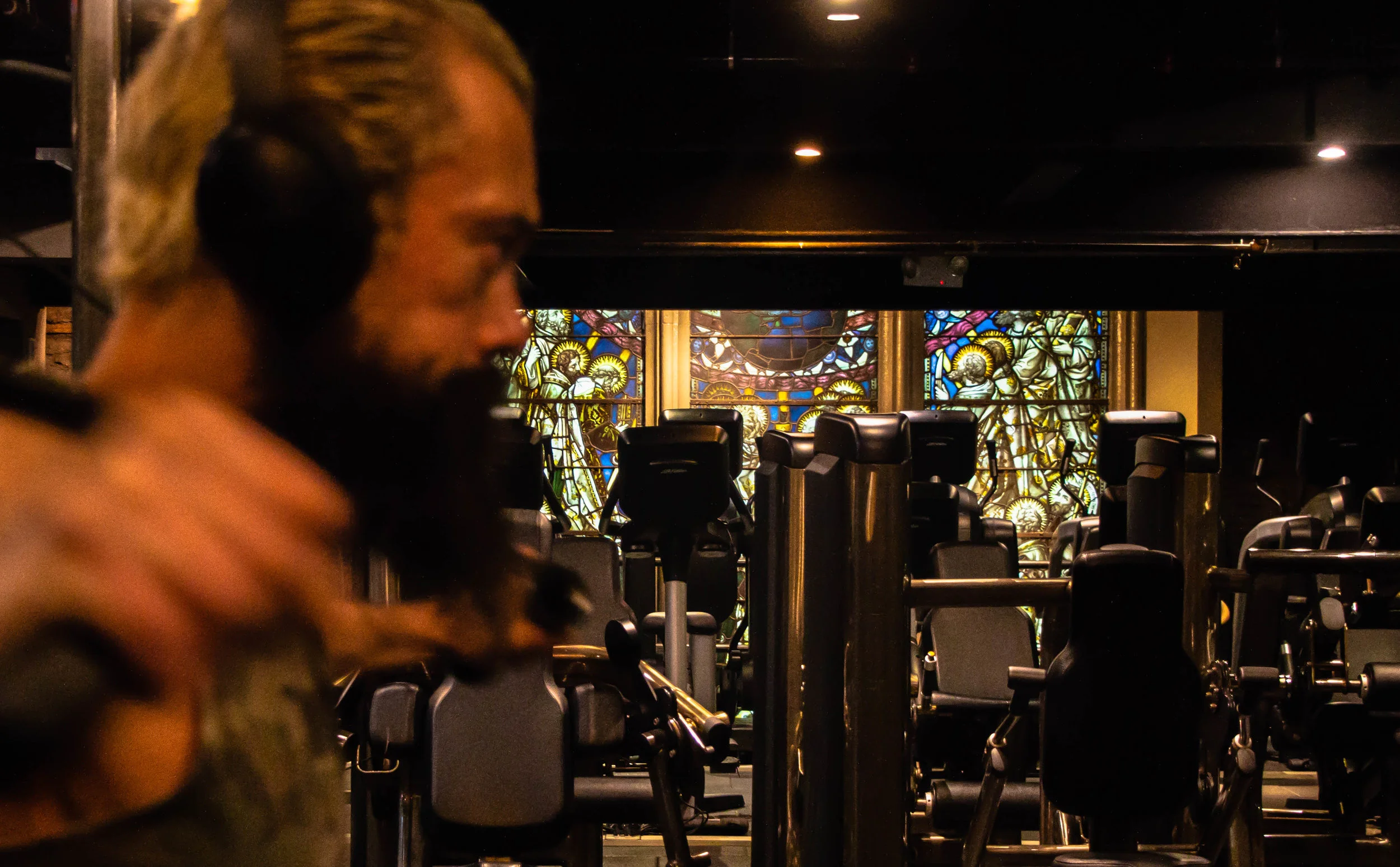 William Perez works out at the Limelight Fitness Center on Feb. 10, 2019. || Photos by Bernadette Berdychowski.